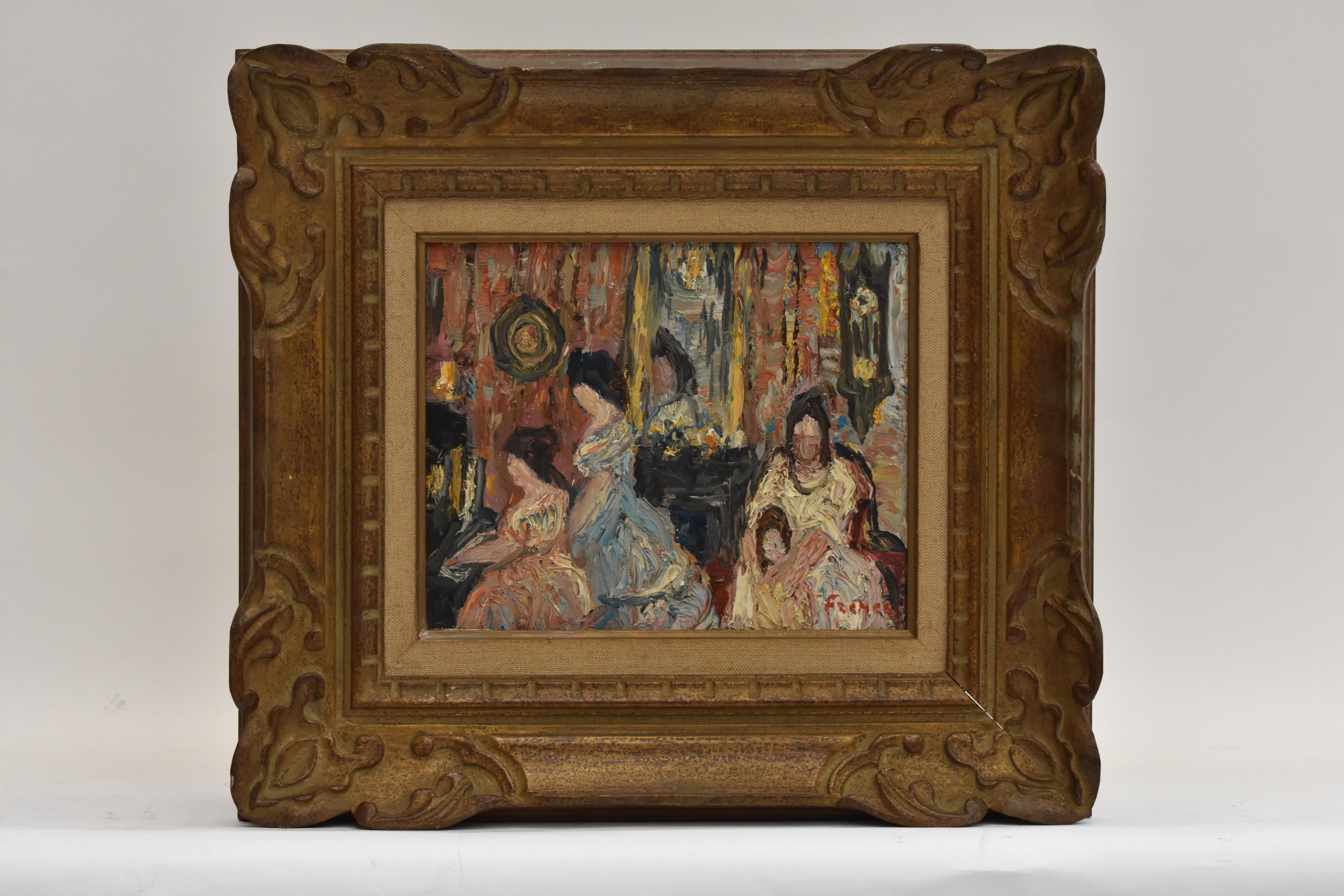 Interior Painting Yitzhak Frenkel  - Entreprise élégante lors d'une matinée - Acad�émie expressionniste des Beaux-Arts de Paris