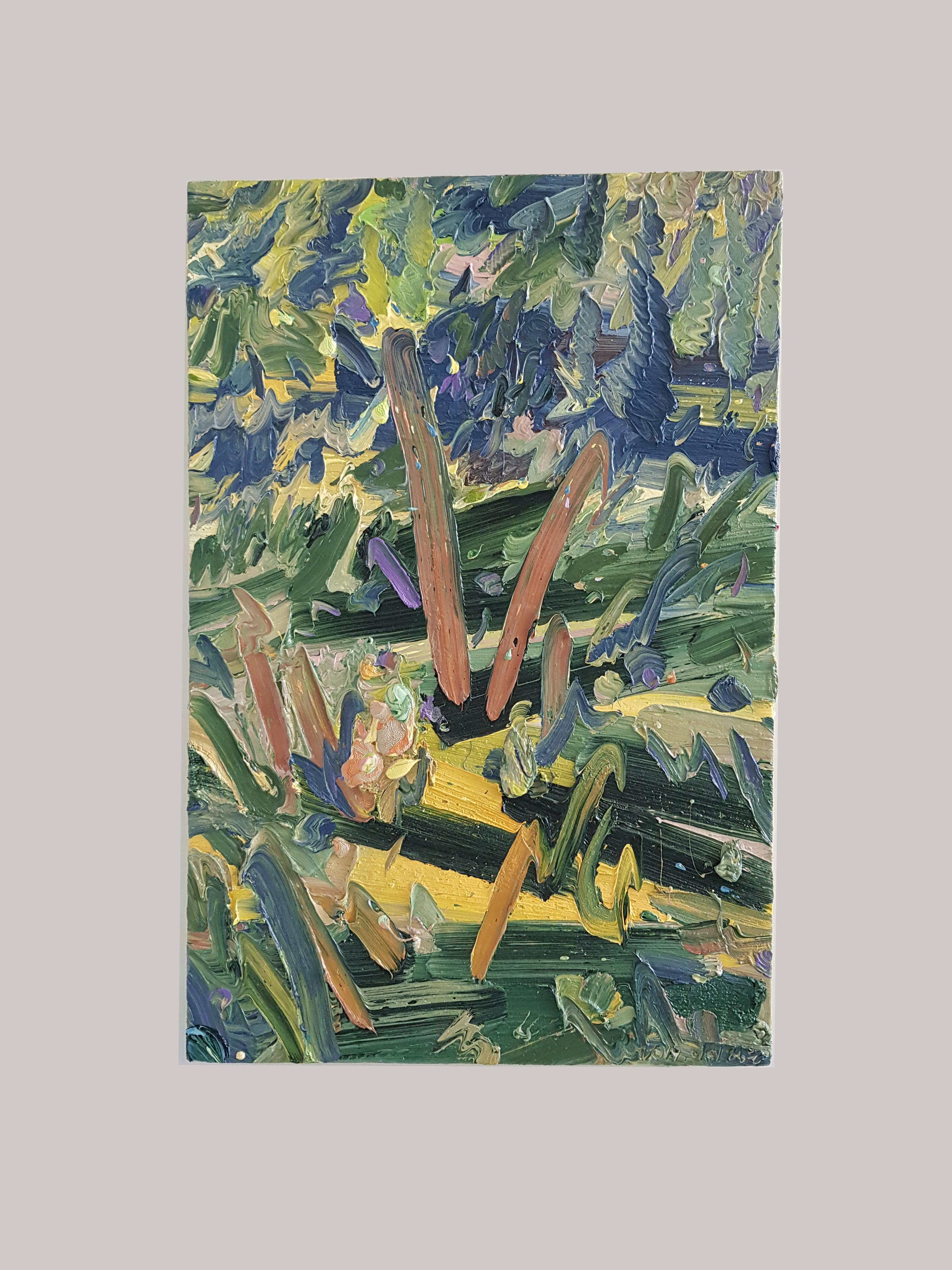 Voilà, Automne_201937 - Noir Abstract Painting par YiYi,Jeong-Eun