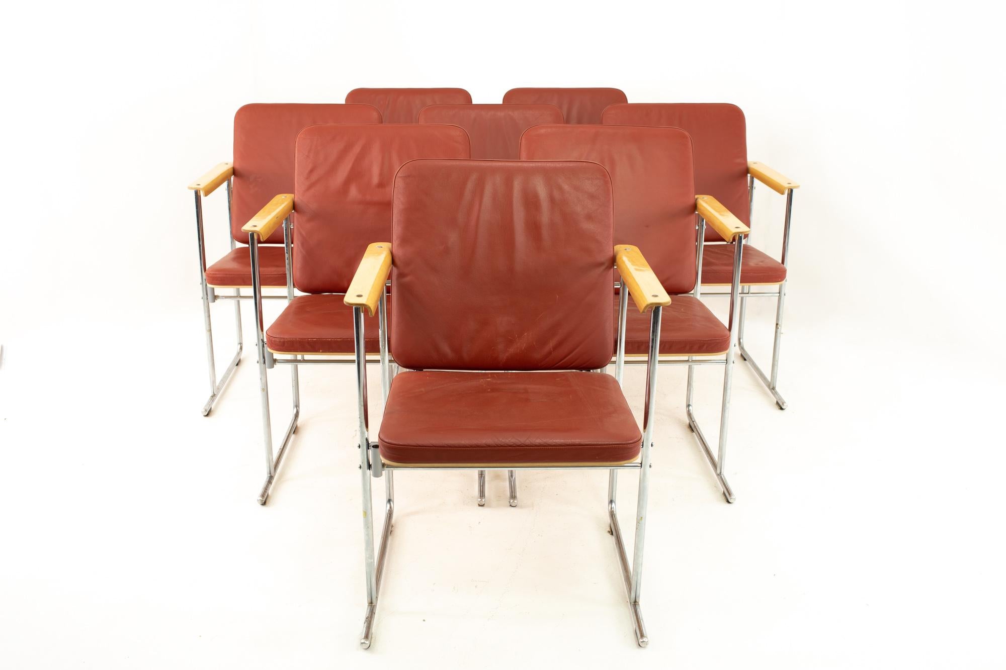 Mid-Century Modern Yjro Kukkapuro Midcentury Dining Chairs, Set of 8