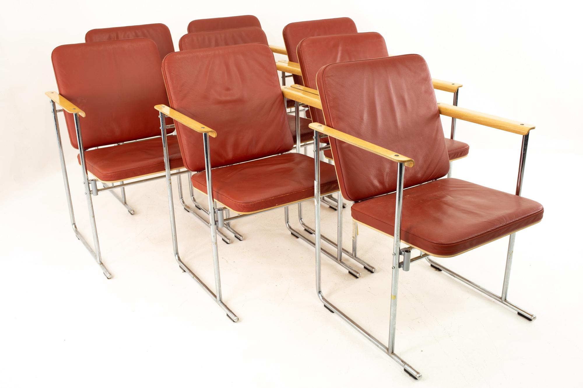 American Yjro Kukkapuro Midcentury Dining Chairs, Set of 8