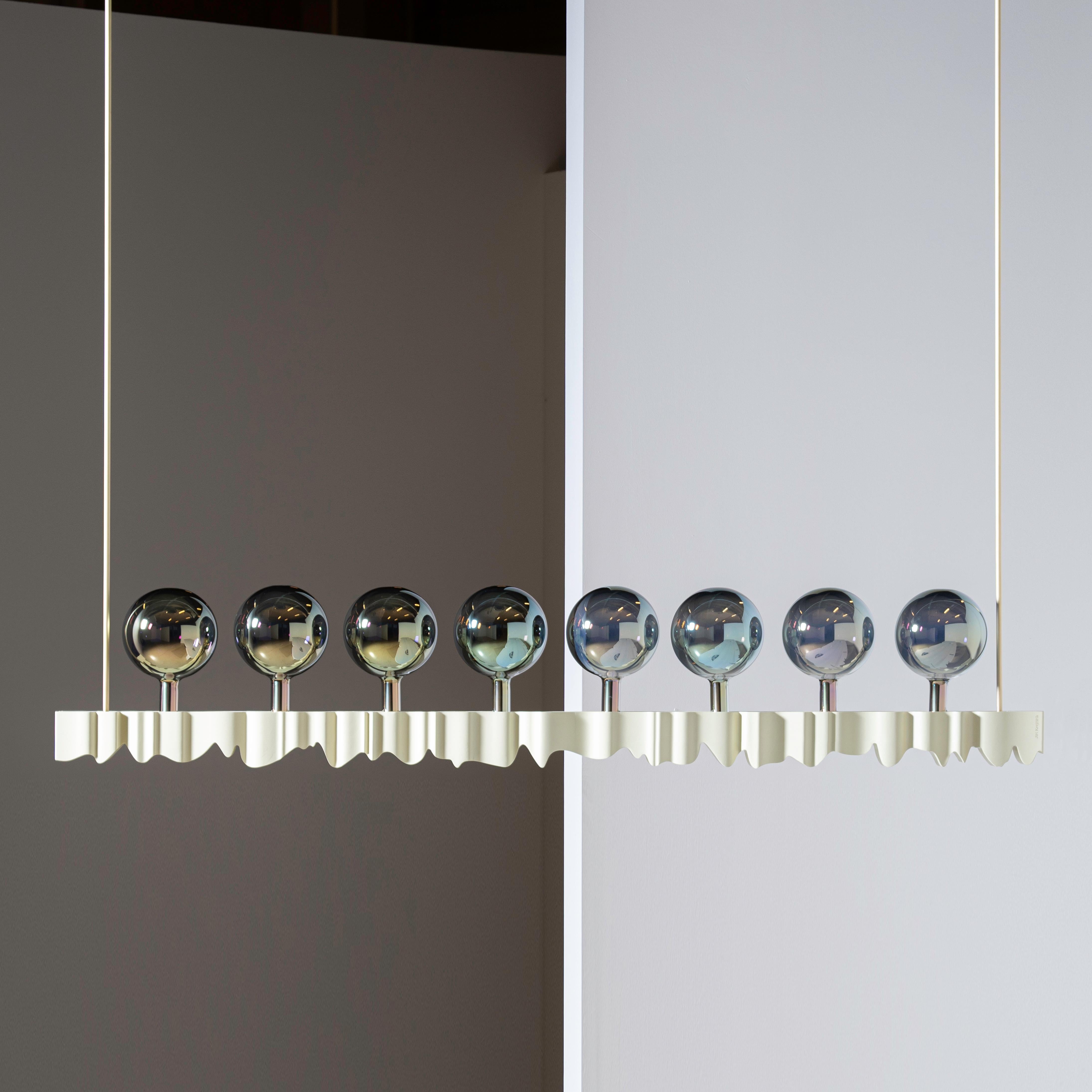 Organic Modern YKB Collection / Monumental Luminaire in Champagne For Sale