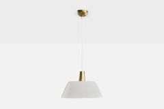 Yki Nummi, Pendelleuchte, Acryl, Messing, Finnland, 1960er Jahre