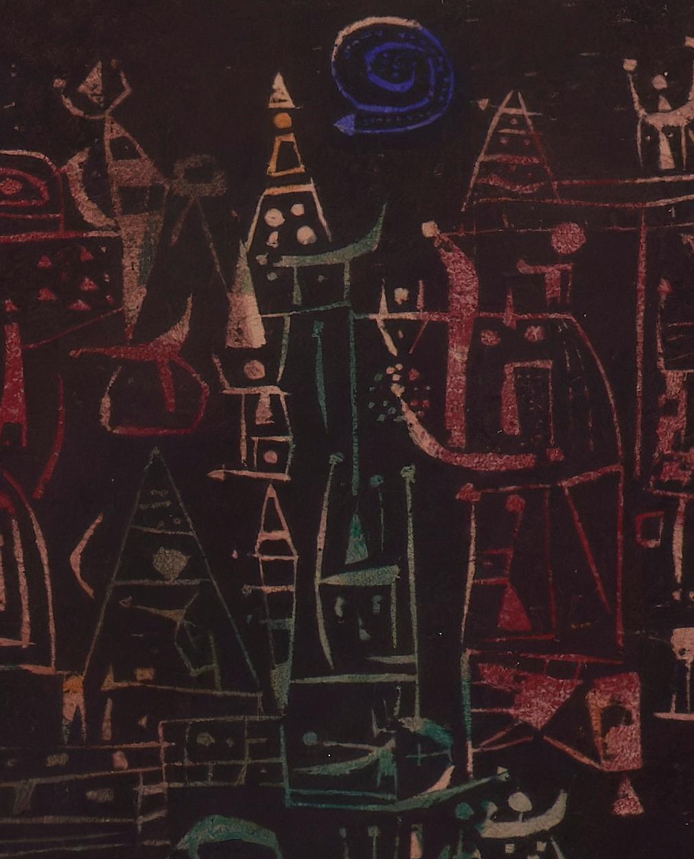 Ynes Johnston (1920 - 2019)  Woodcut With Color Stencils For Sale 1