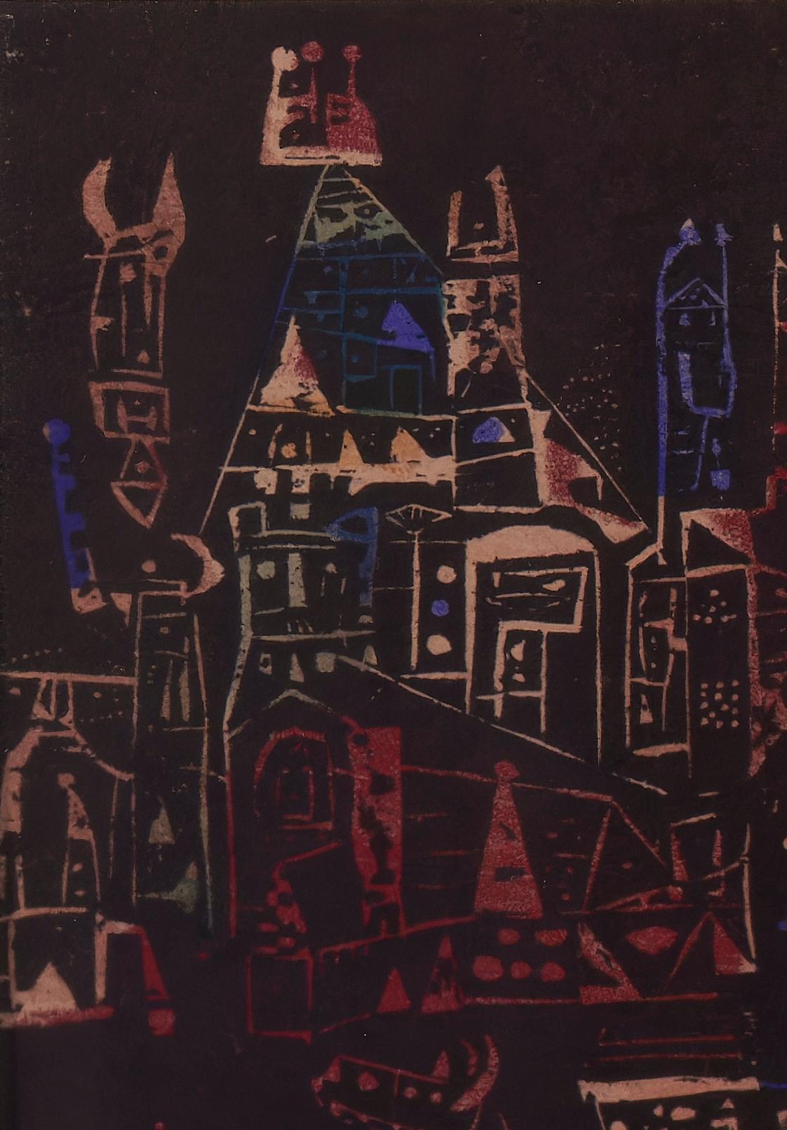 Ynes Johnston (1920 - 2019)  Woodcut With Color Stencils For Sale 2