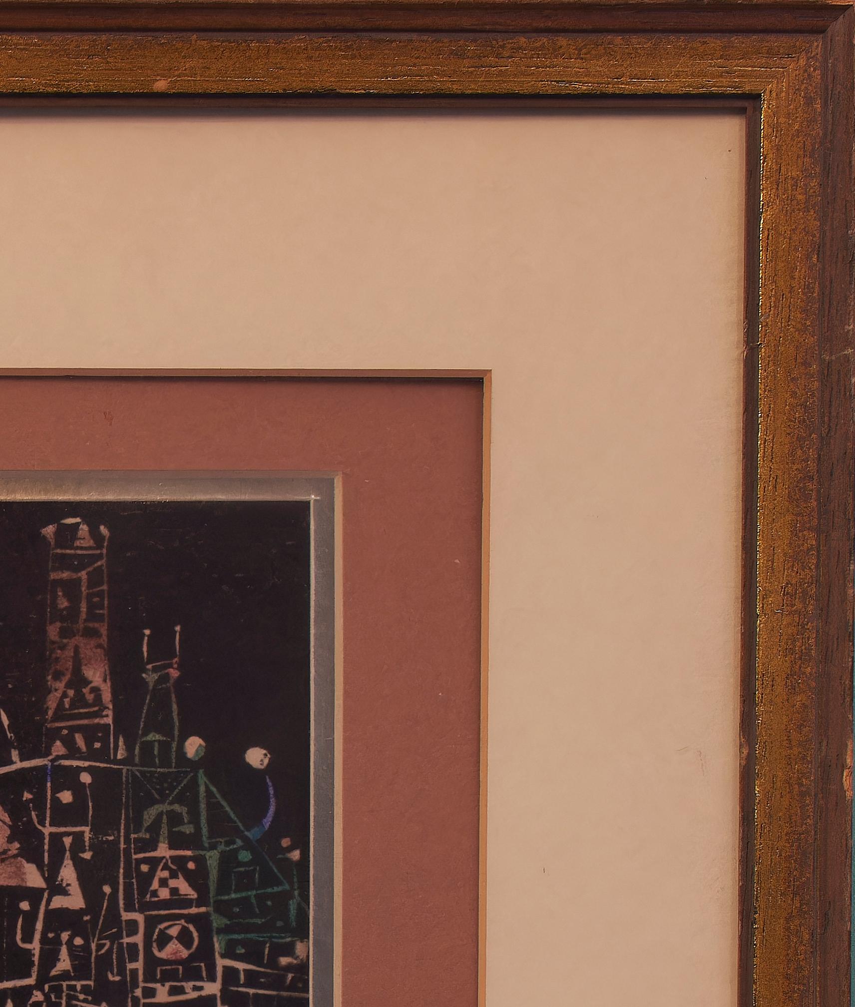 Ynes Johnston (1920 - 2019)  Woodcut With Color Stencils For Sale 4