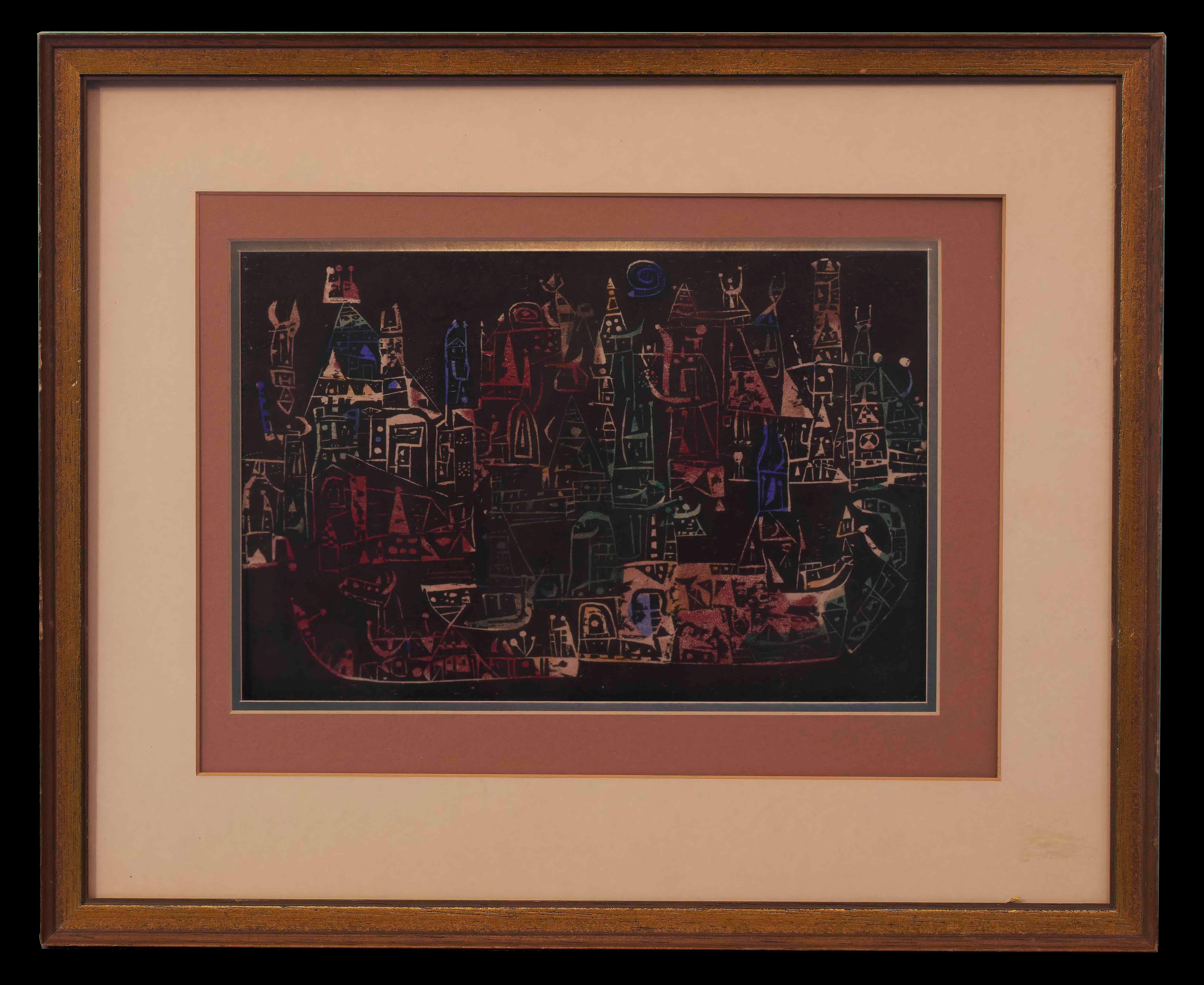 Ynes Johnston (1920 - 2019)  Woodcut With Color Stencils For Sale 6