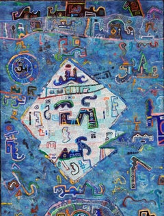 Ynez Johnston Acrilico su tela, 1993 - "Whiting Island"