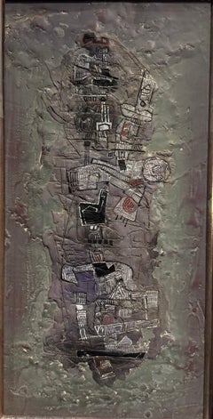 "Figure del deserto" tecnica mista di Ynez Johnston '1920-2019'