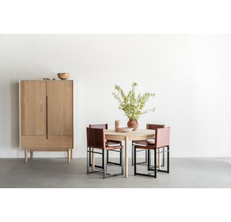 Hand-Crafted Ynez Round Dining Table For Sale