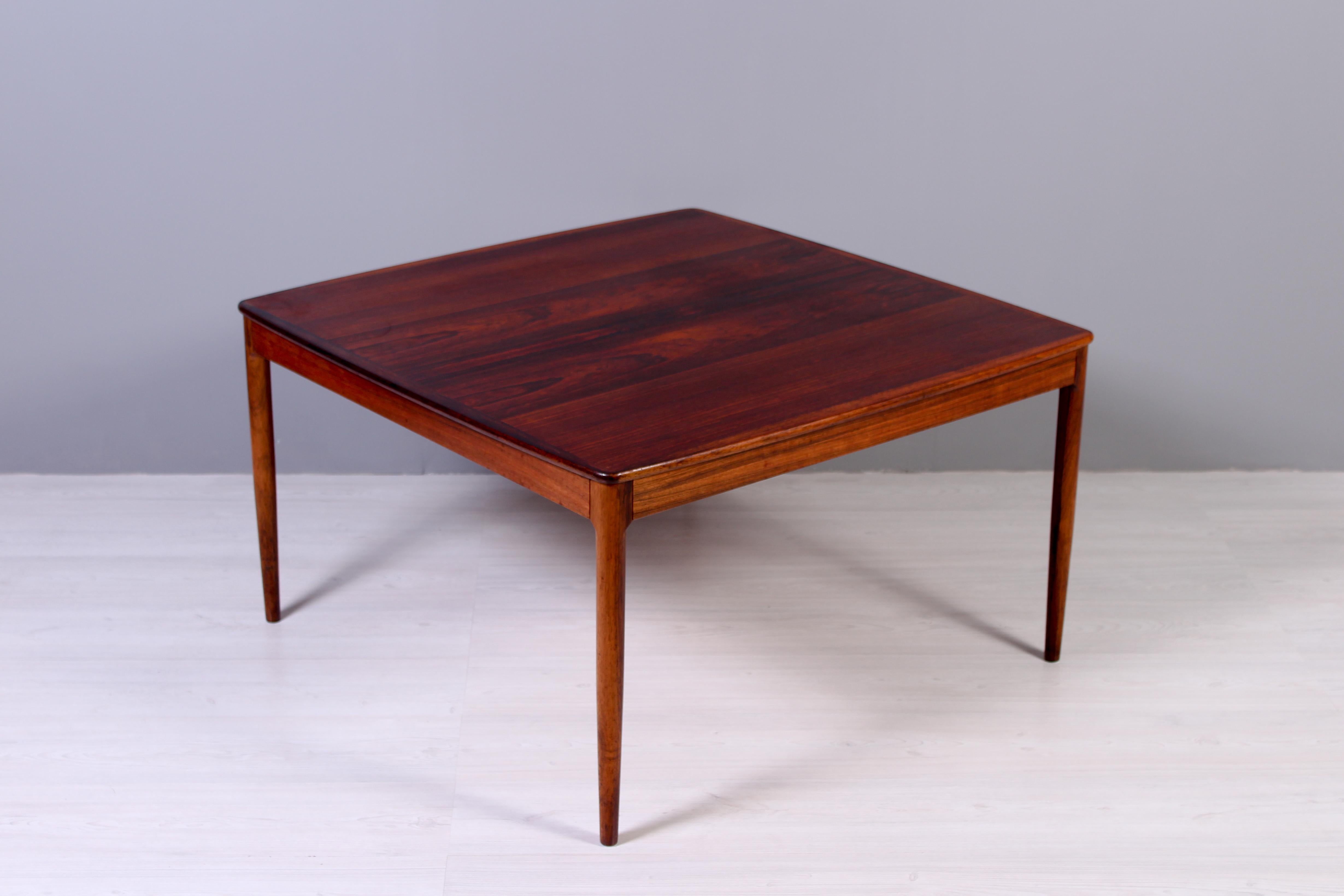 Yngvar Sandström Rosewood Coffee Table, Seffle Möbelfabrik 1950s In Good Condition For Sale In Malmo, SE