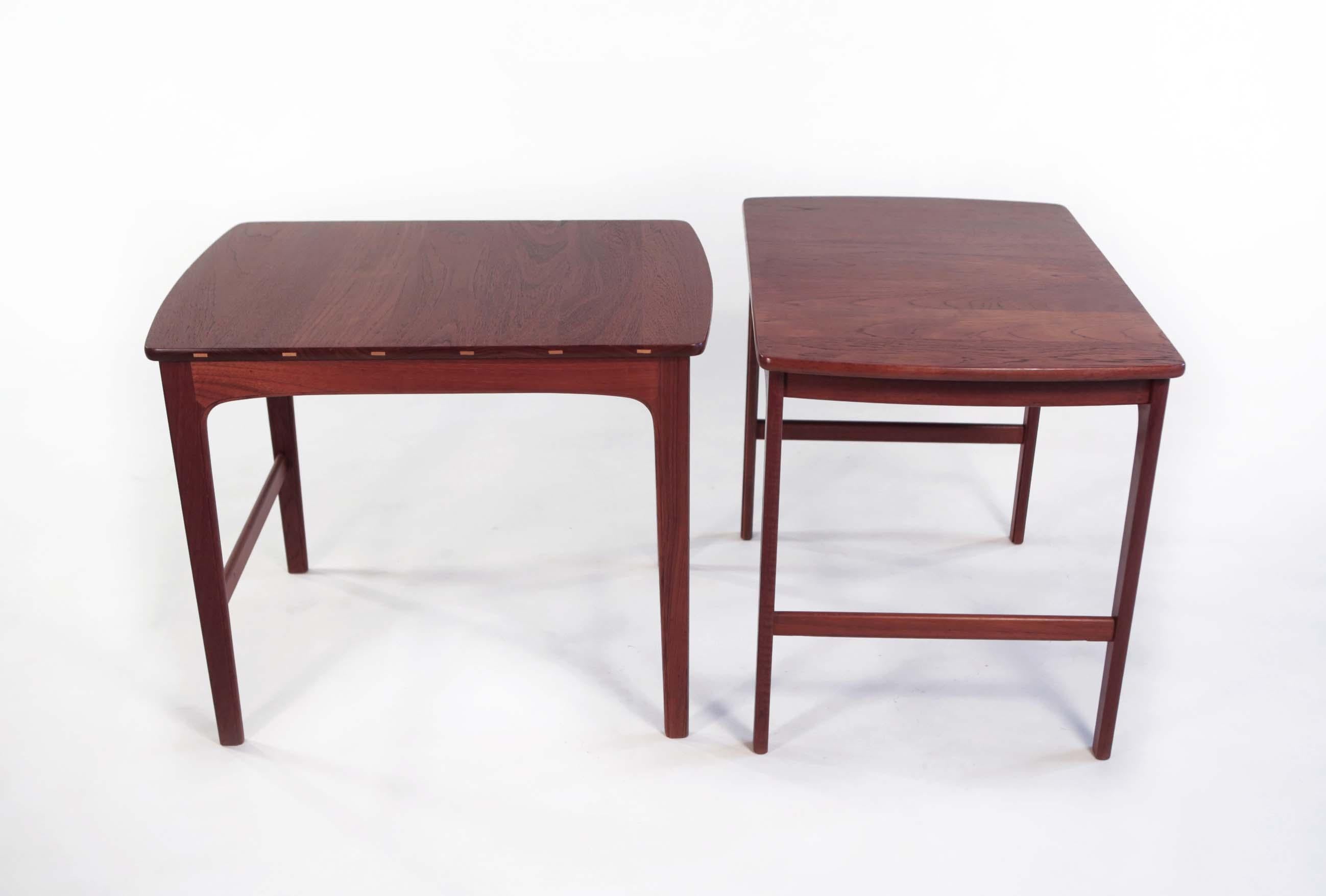 Yngvar Sandstrom Side Tables in Solid Teak by AB Seffle Møbelfabrik, Sweden 4