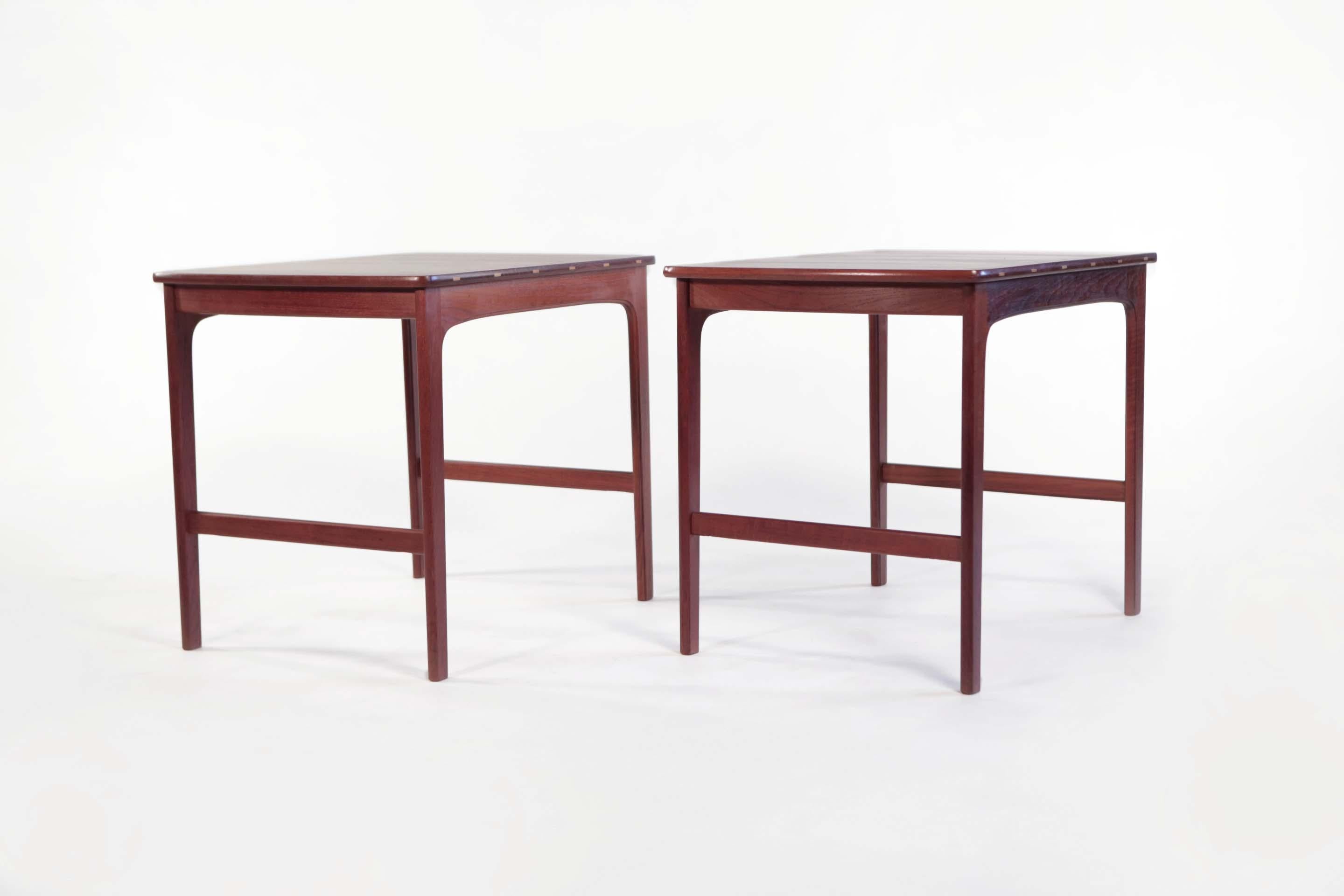 20th Century Yngvar Sandstrom Side Tables in Solid Teak by AB Seffle Møbelfabrik, Sweden