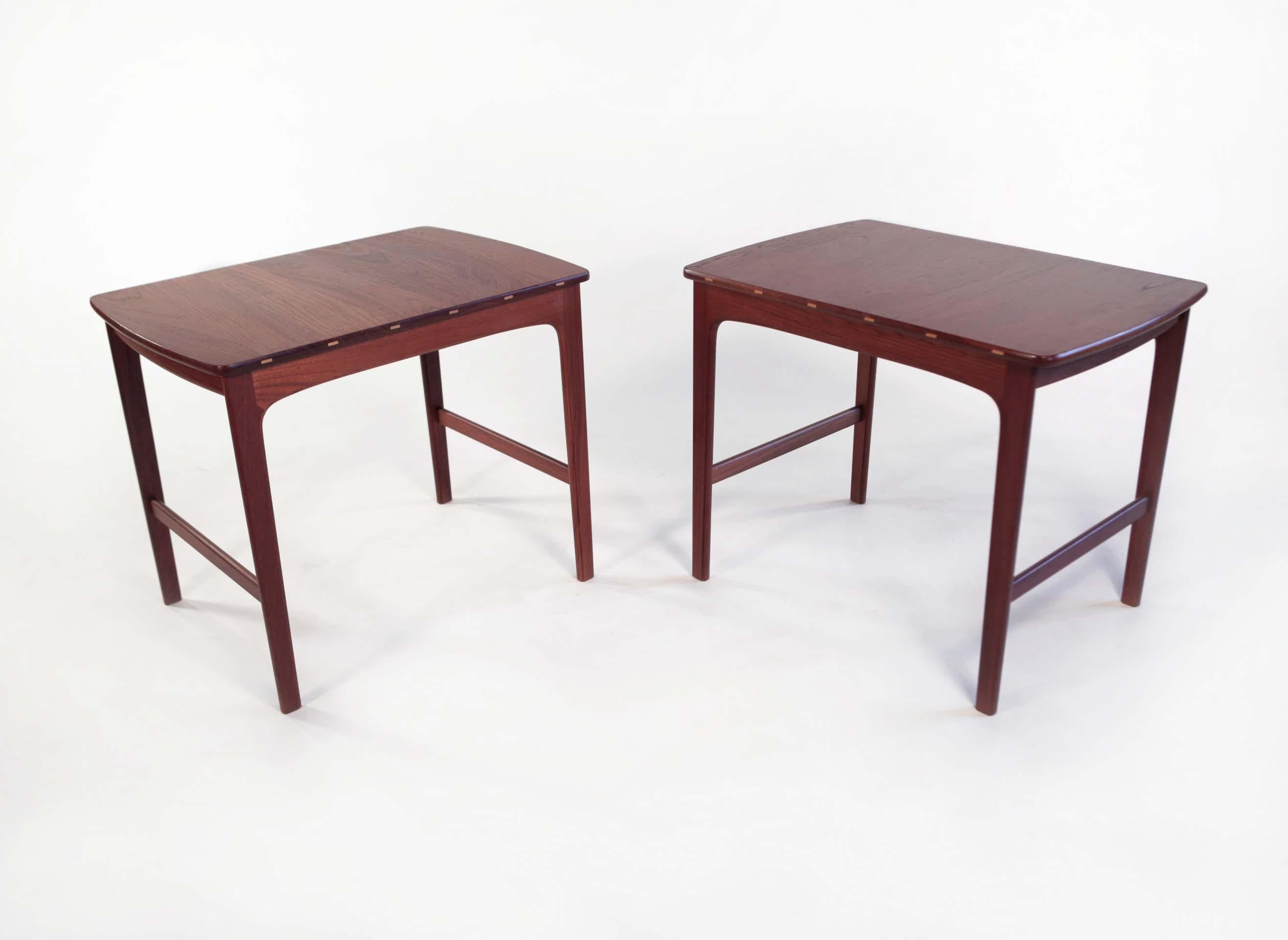 Yngvar Sandstrom Side Tables in Solid Teak by AB Seffle Møbelfabrik, Sweden 1