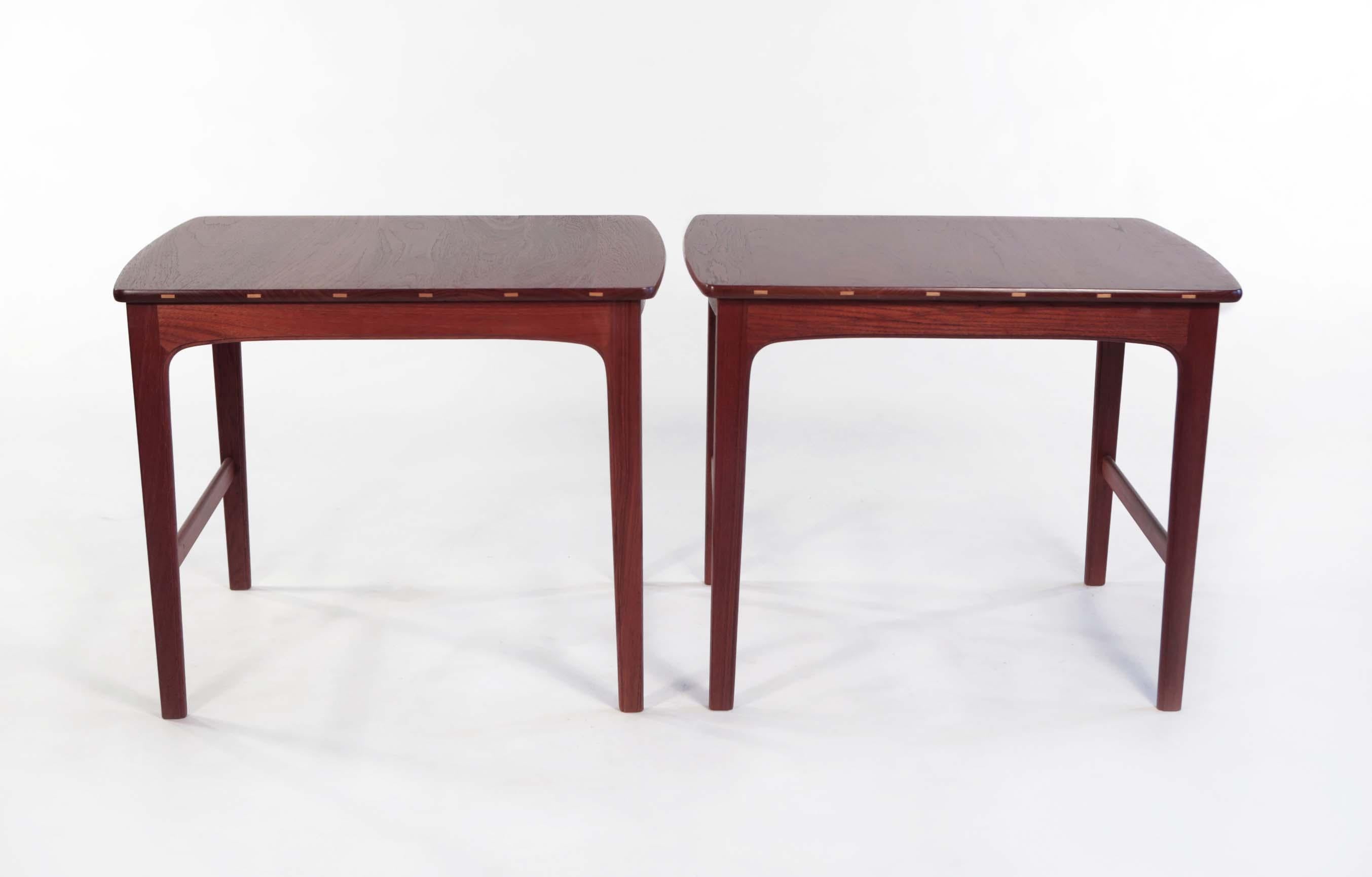 Yngvar Sandstrom Side Tables in Solid Teak by AB Seffle Møbelfabrik, Sweden 2