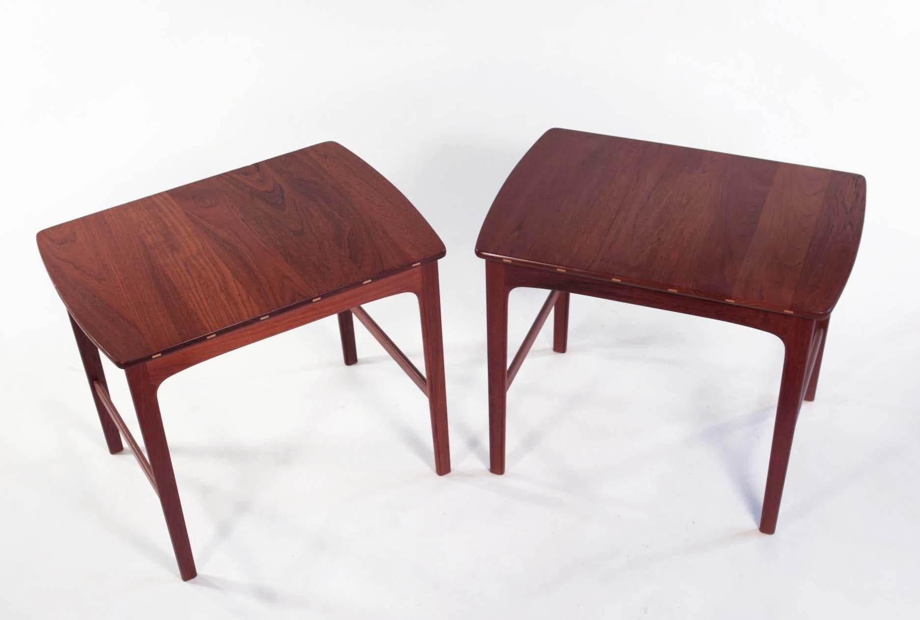 Yngvar Sandstrom Side Tables in Solid Teak by AB Seffle Møbelfabrik, Sweden 3