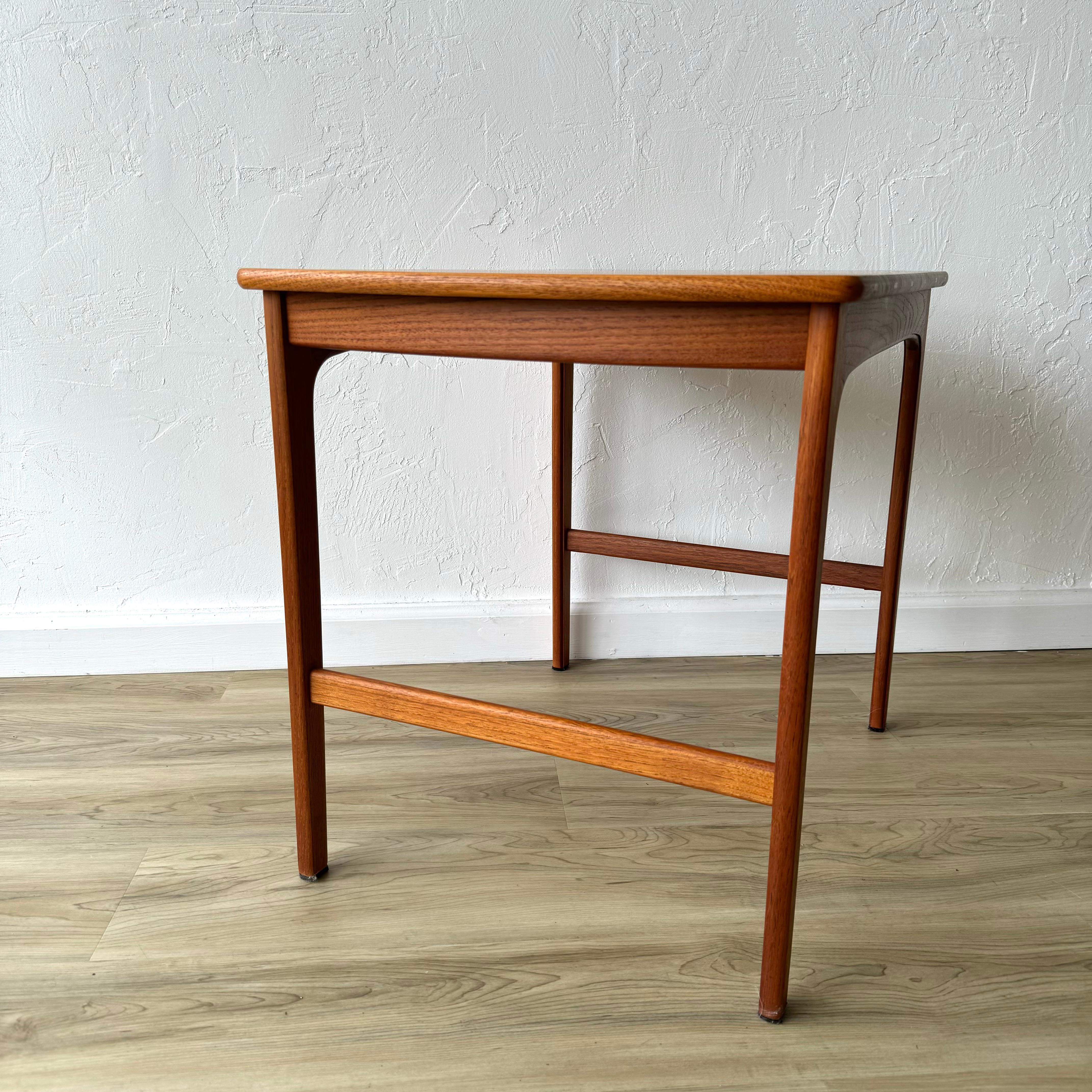 Scandinavian Modern Yngvar Sandstrom Solid Teak Scandinavian Side Table, pair For Sale