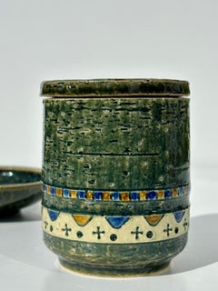 Yngve Blixt Keramik-Deckelgefäß und Videopoche, 1960er Jahre