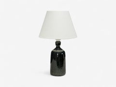 Yngve Blixt, Swedish Modern, Green Stoneware, Table Lamp, Sweden, 1960s