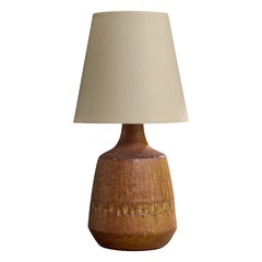 Yngve Blixt, Table Lamp, Ceramic, Fabric, Sweden, 1950s