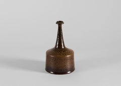 Yngve Blixt, Tall Vase with Copper Speckled Glaze, Sweden, 1974