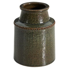 Yngve Blixt, Vase, Glazed Stoneware, Höganäs, Sweden, 1960s