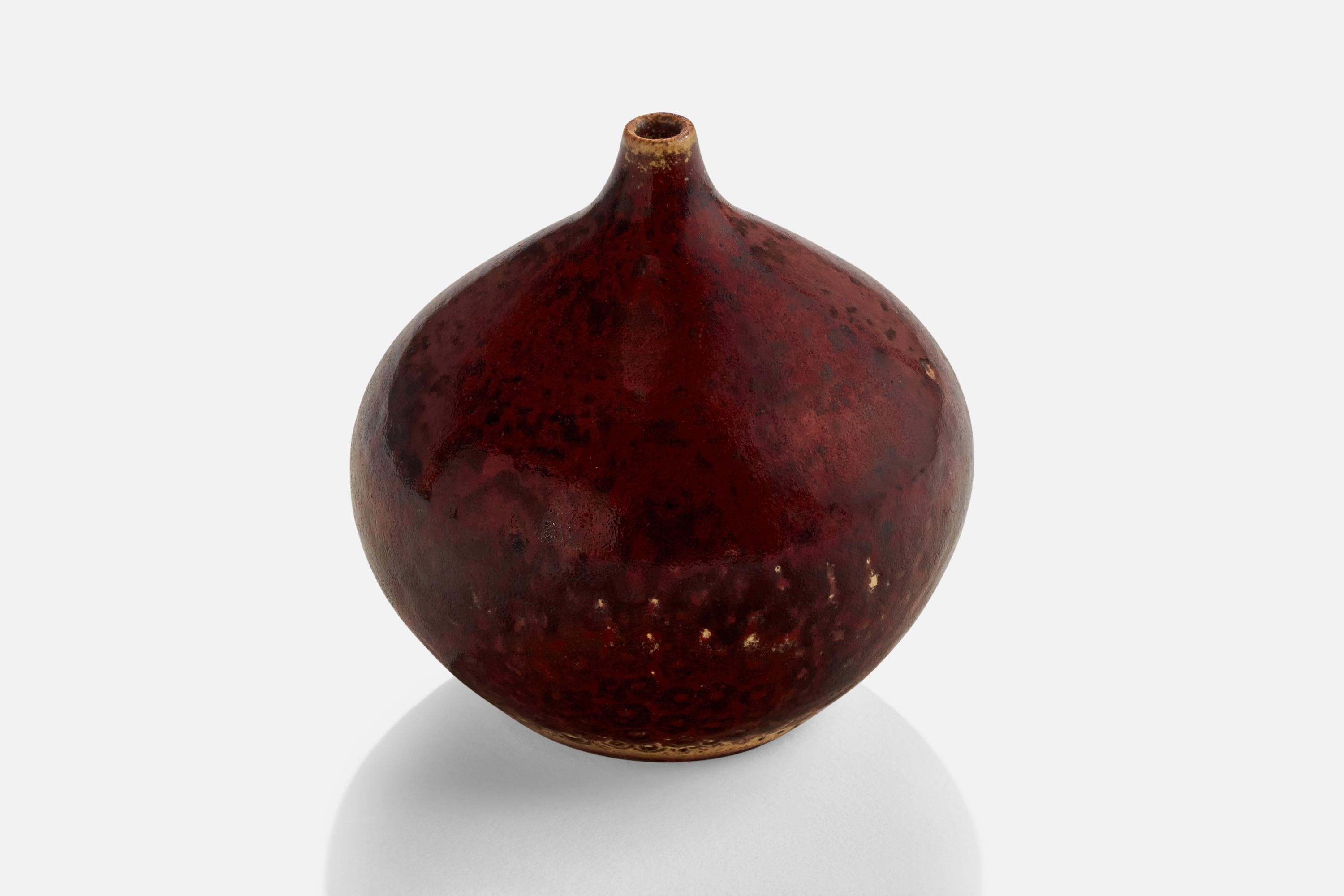 Swedish Yngve Blixt, Vase, Stoneware, Sweden, 1960s For Sale