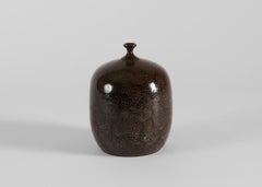 Yngve Blixt, Vase with Brown Crackle Glaze, Sweden, 1970s