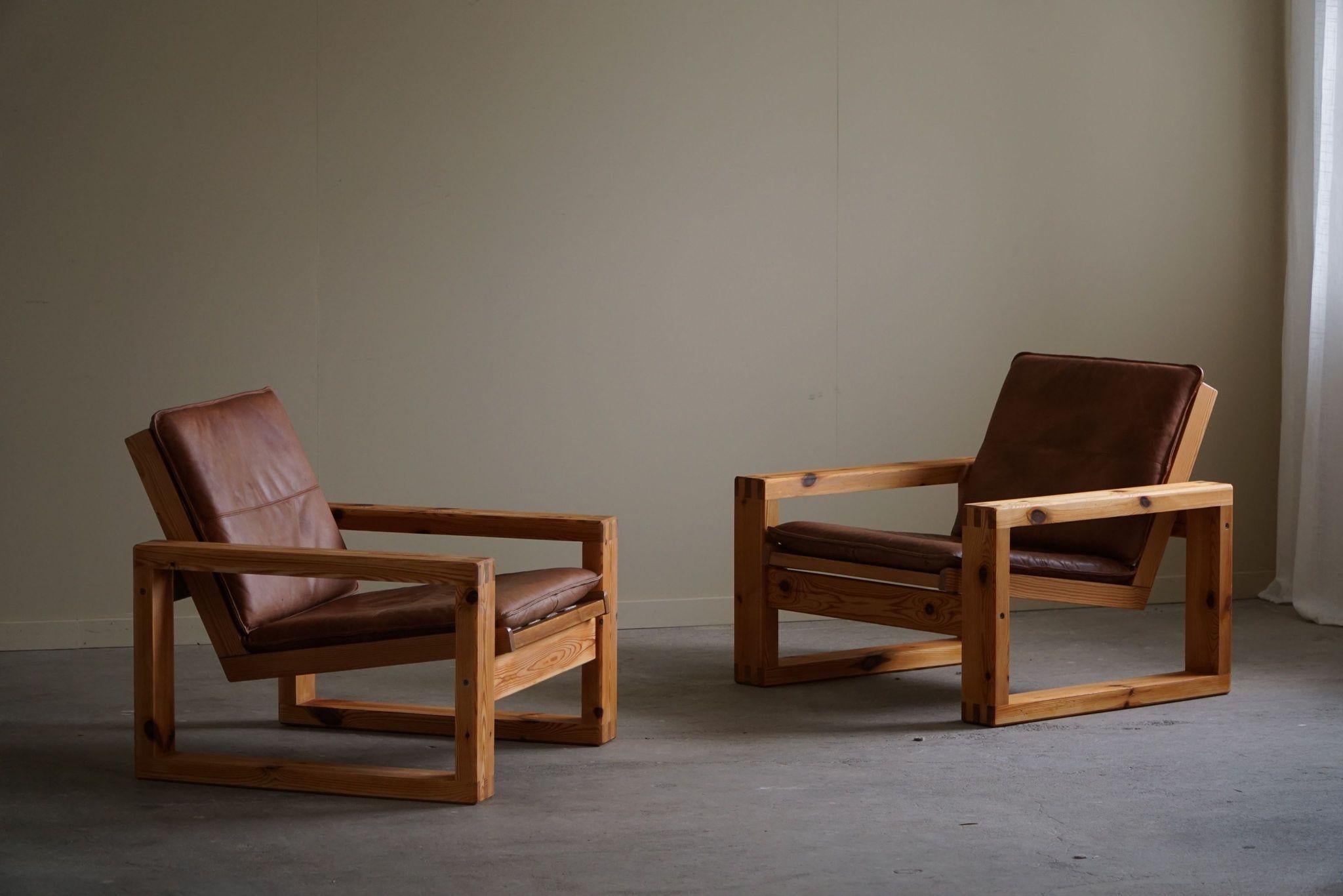 Yngve Ekström, paire de chaises longues en pin, Swedese, Mid Century Modern, 1970 en vente 5