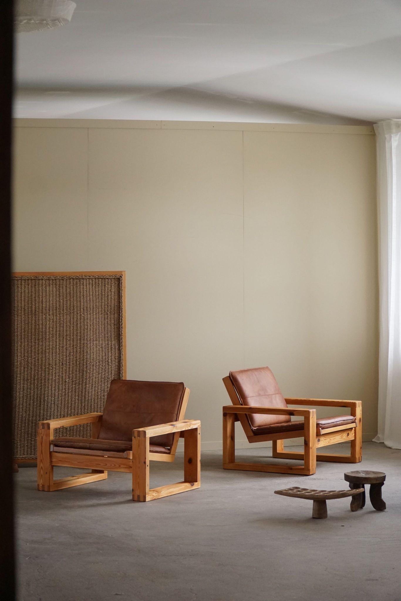 Yngve Ekström, paire de chaises longues en pin, Swedese, Mid Century Modern, 1970 en vente 1