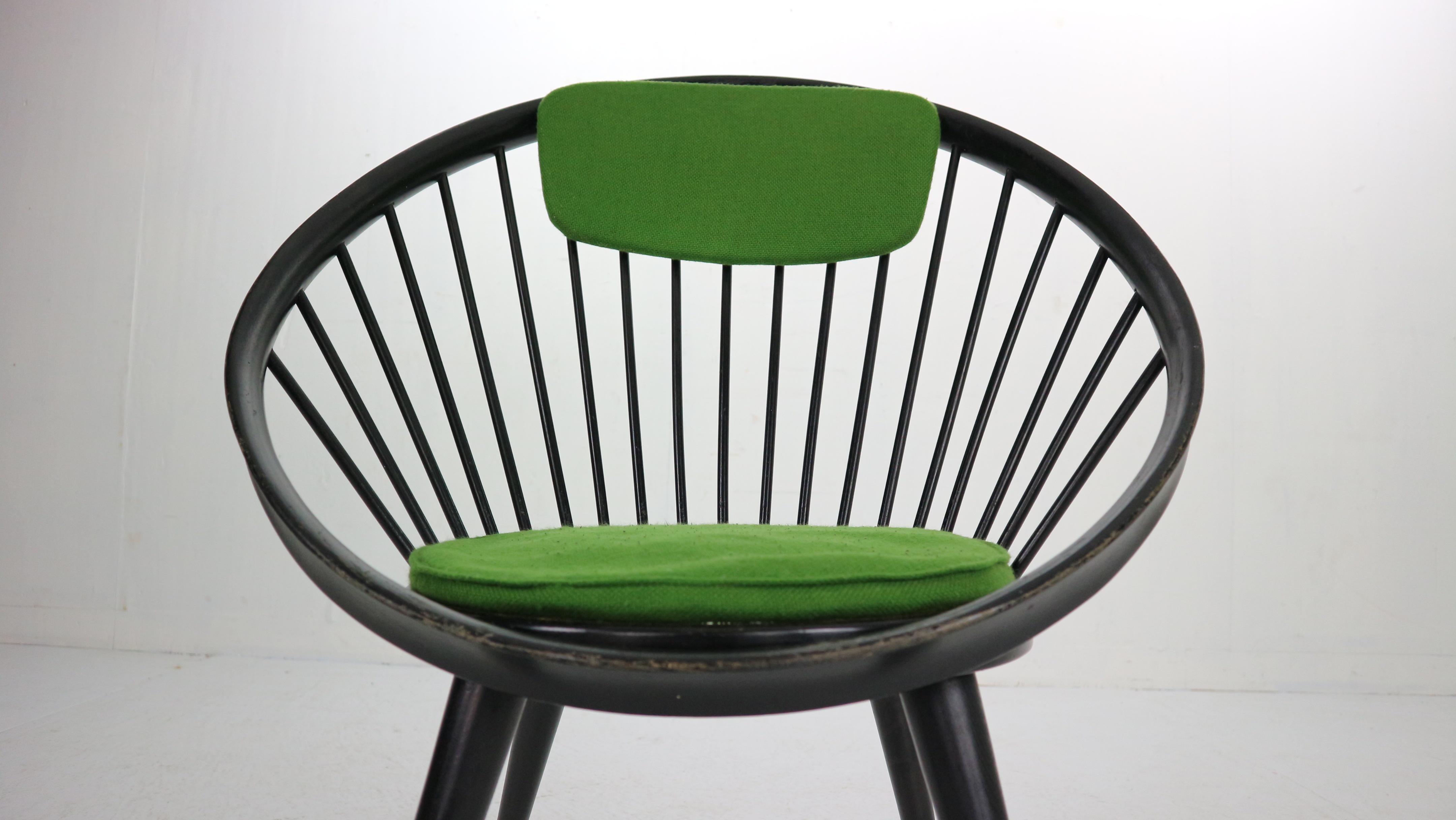 Chaise noire originale « Circle » de Yngve Ekstrm pour Swedese, années 1960, Suède en vente 5