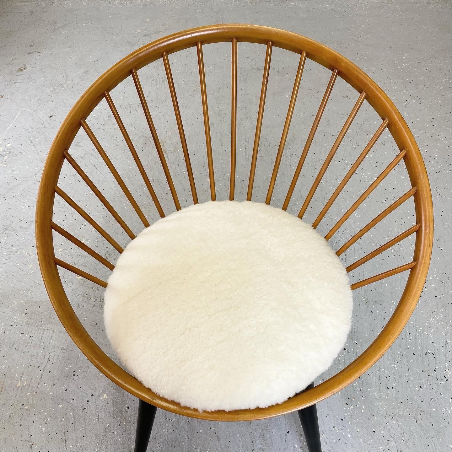 Mid-Century Modern Yngve Ekstrom Circle Chairs, a Pair