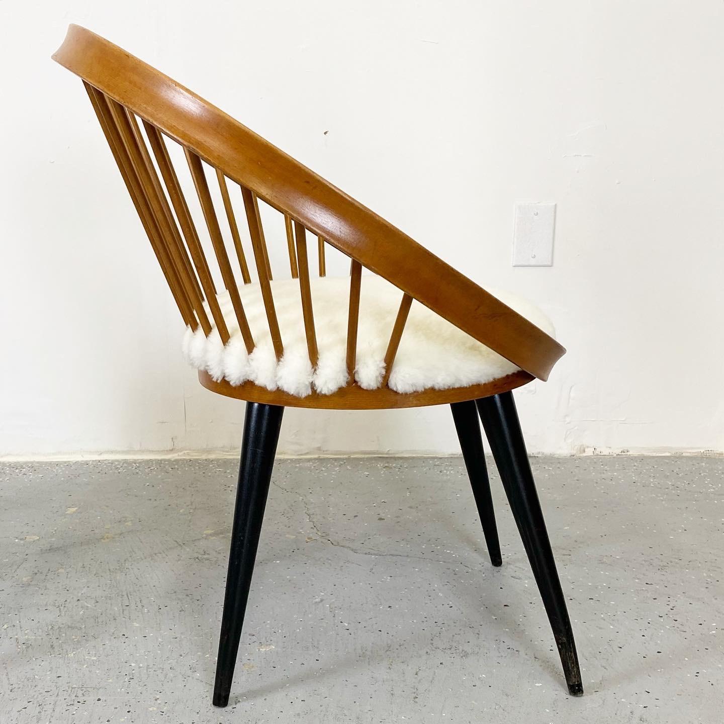 20th Century Yngve Ekstrom Circle Chairs, a Pair