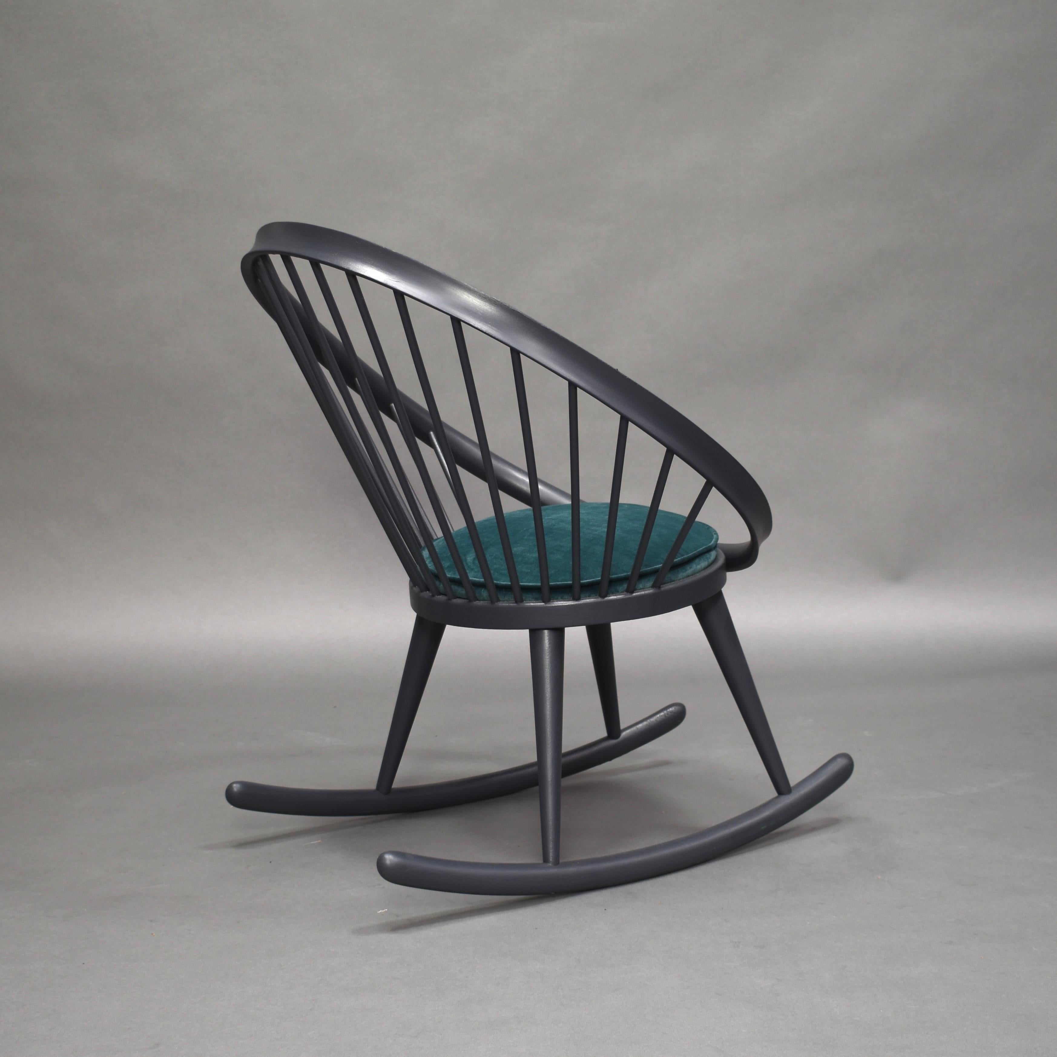 Mid-20th Century Yngve Ekström 'Circle' Rocking Chair, Sweden, circa 1960 For Sale