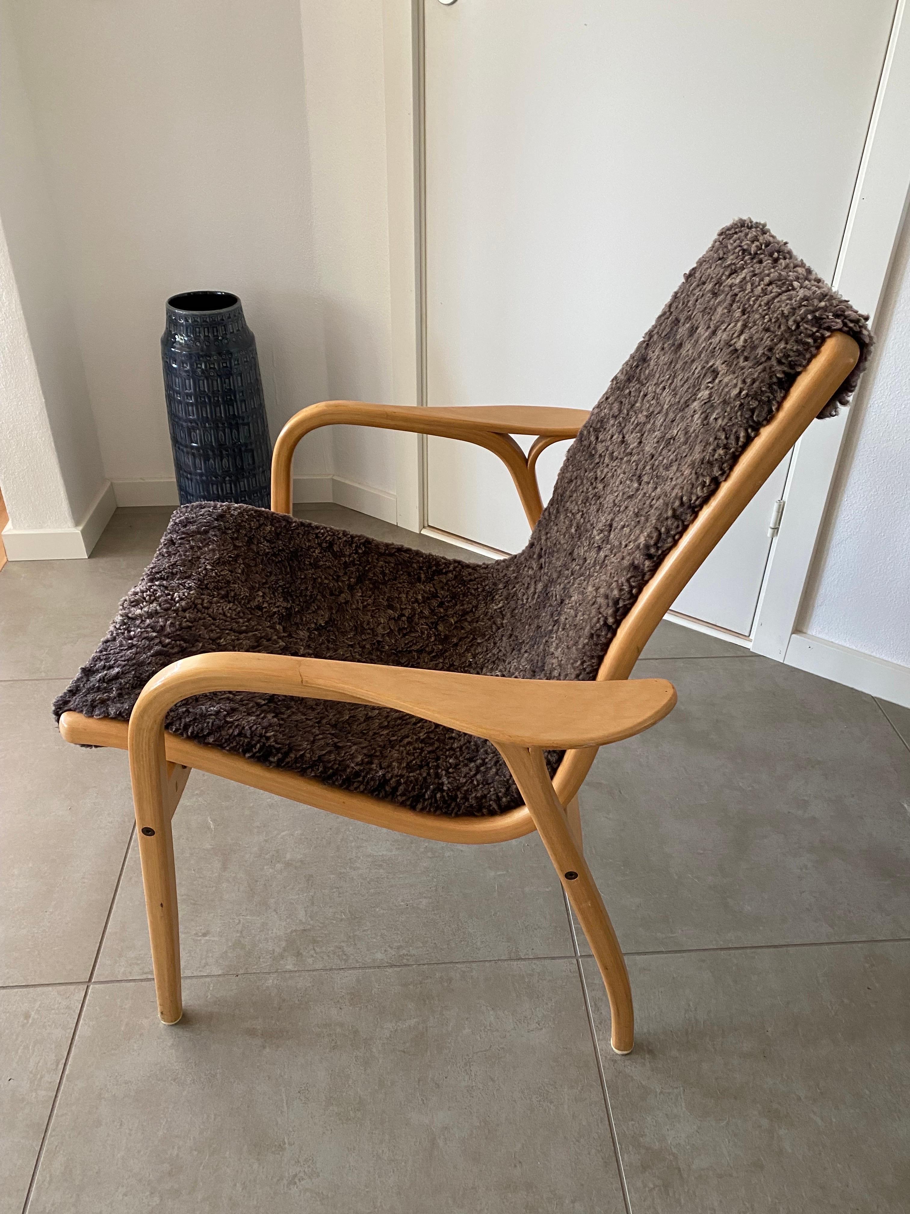 Yngve Ekstrom Classic Lamino Lounge Chair In Good Condition In Mørkøv, 85