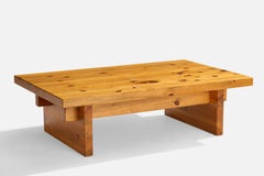Yngve Ekström, Coffee Table, Pine, Sweden, 1970s