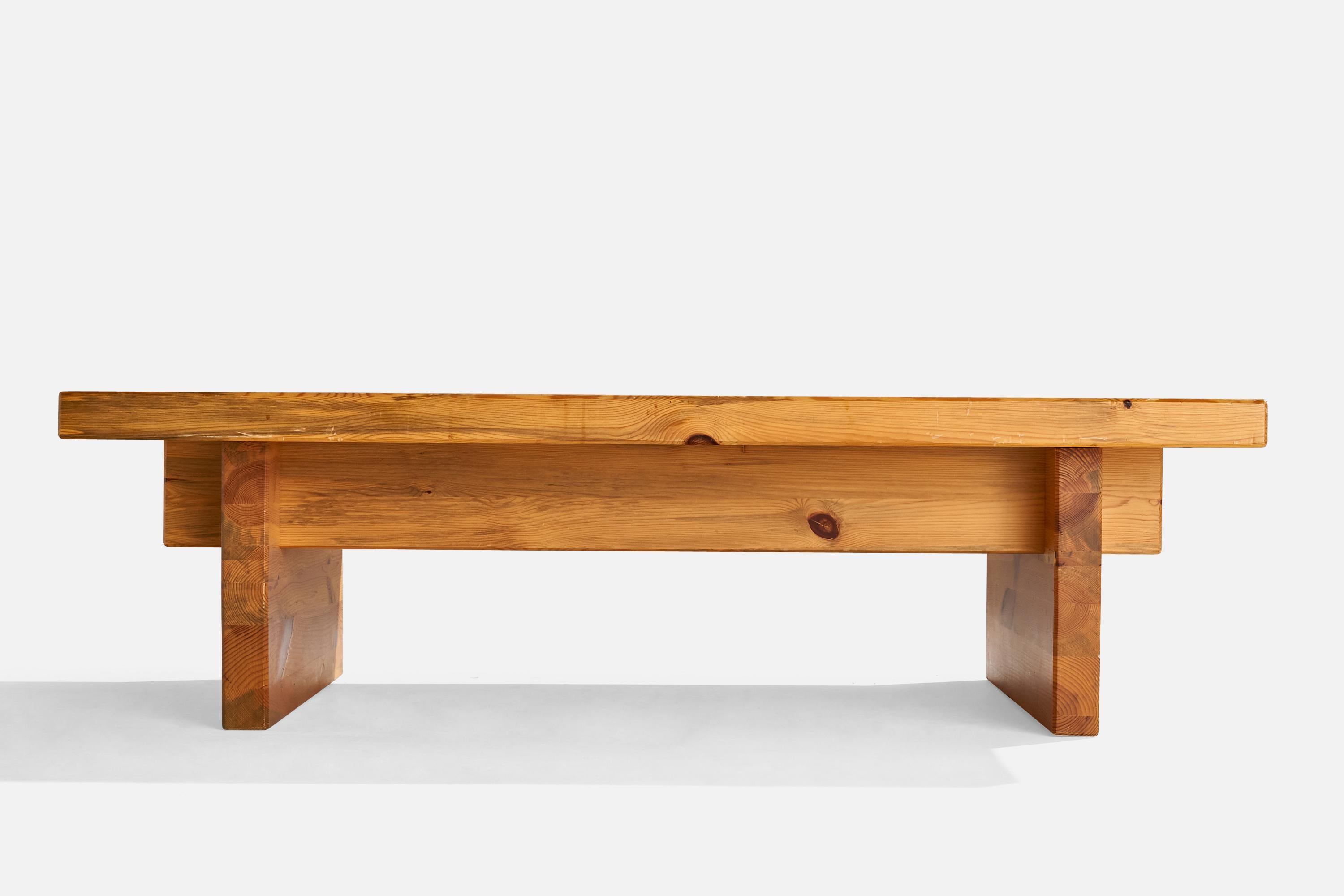 Fin du 20e siècle Yngve Ekström, table basse, pin, Suède, années 1970 en vente