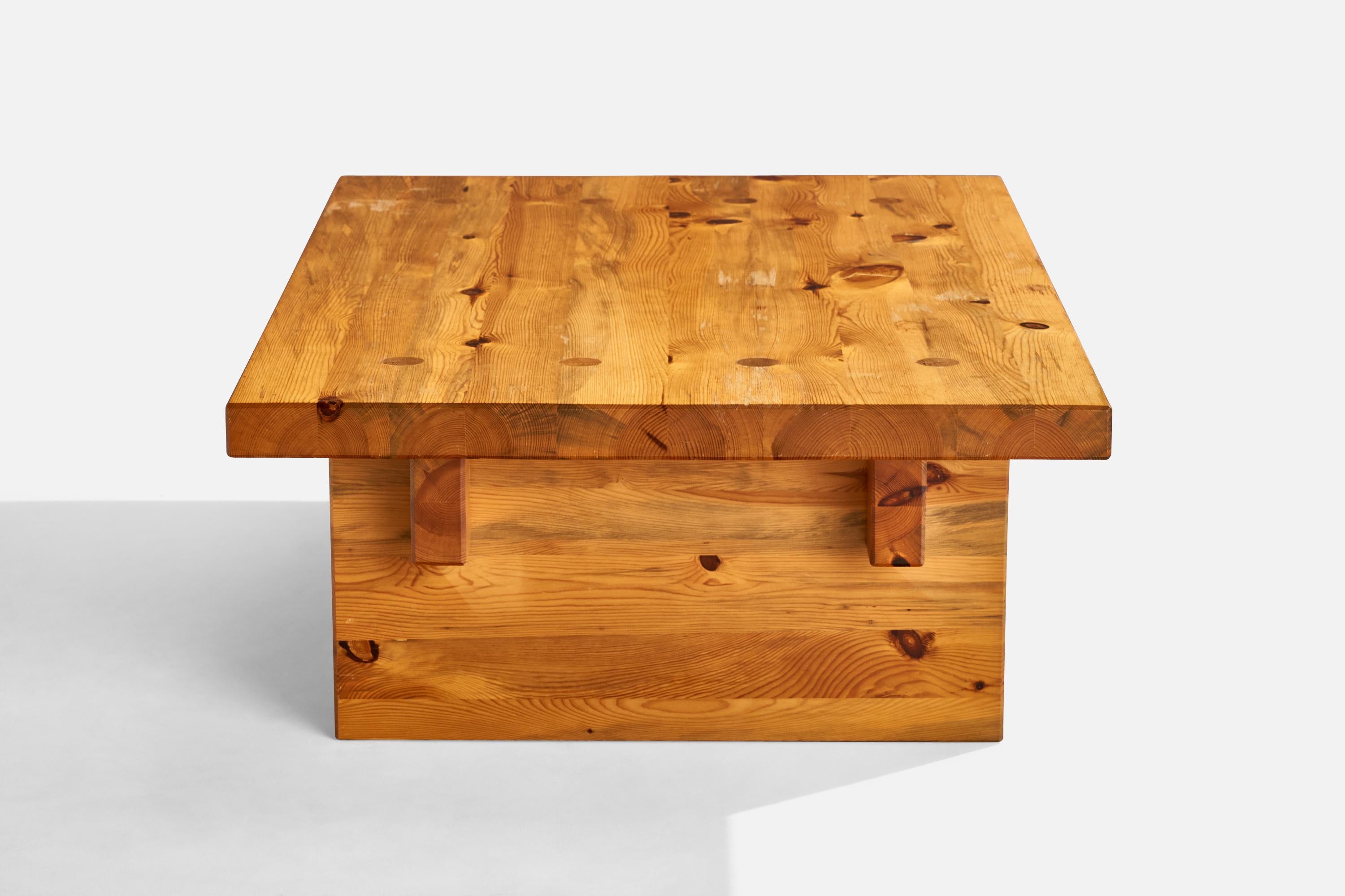 Pin Yngve Ekström, table basse, pin, Suède, années 1970 en vente