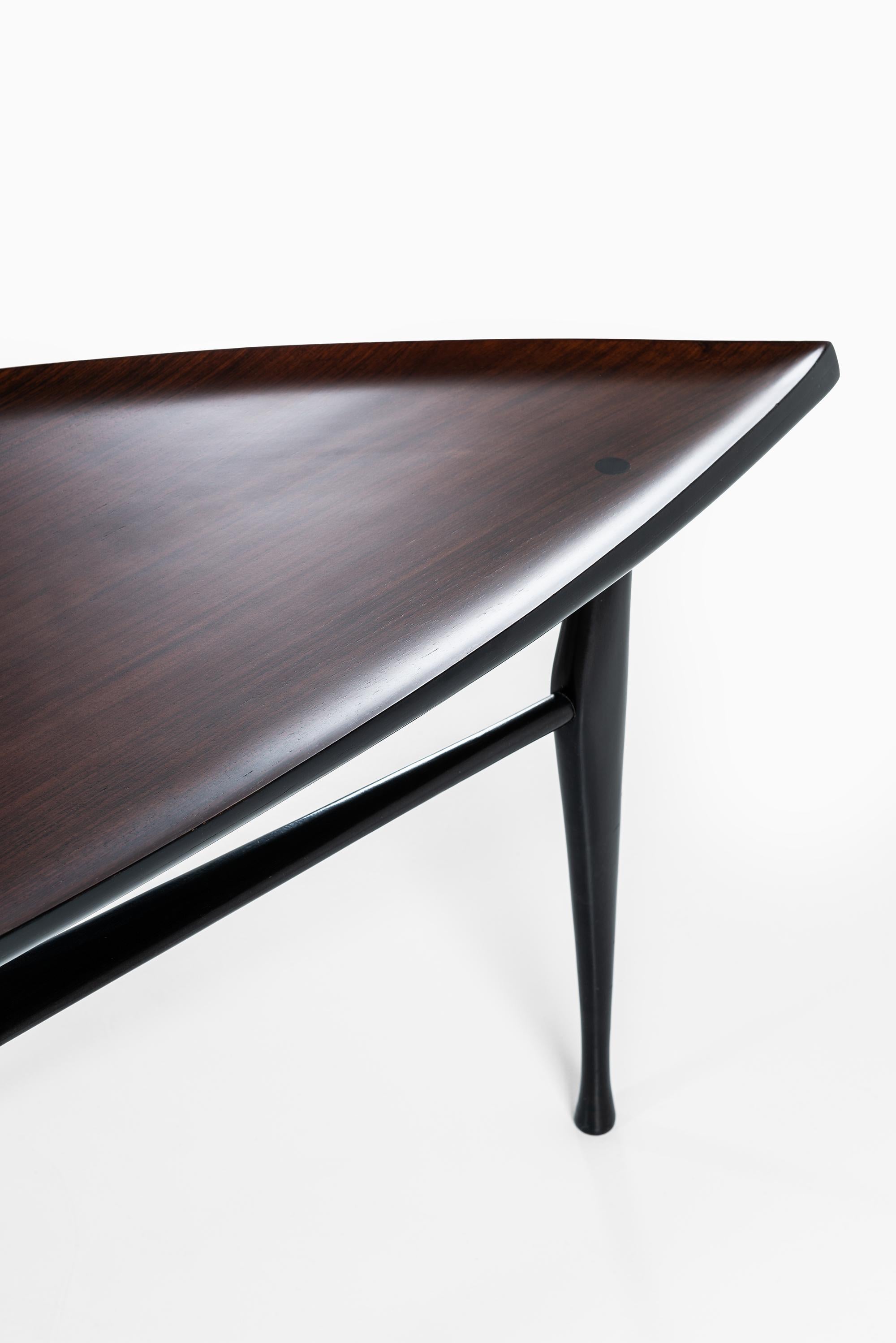 Rosewood Yngve Ekström Coffee Table Produced by Westbergs in Sweden For Sale