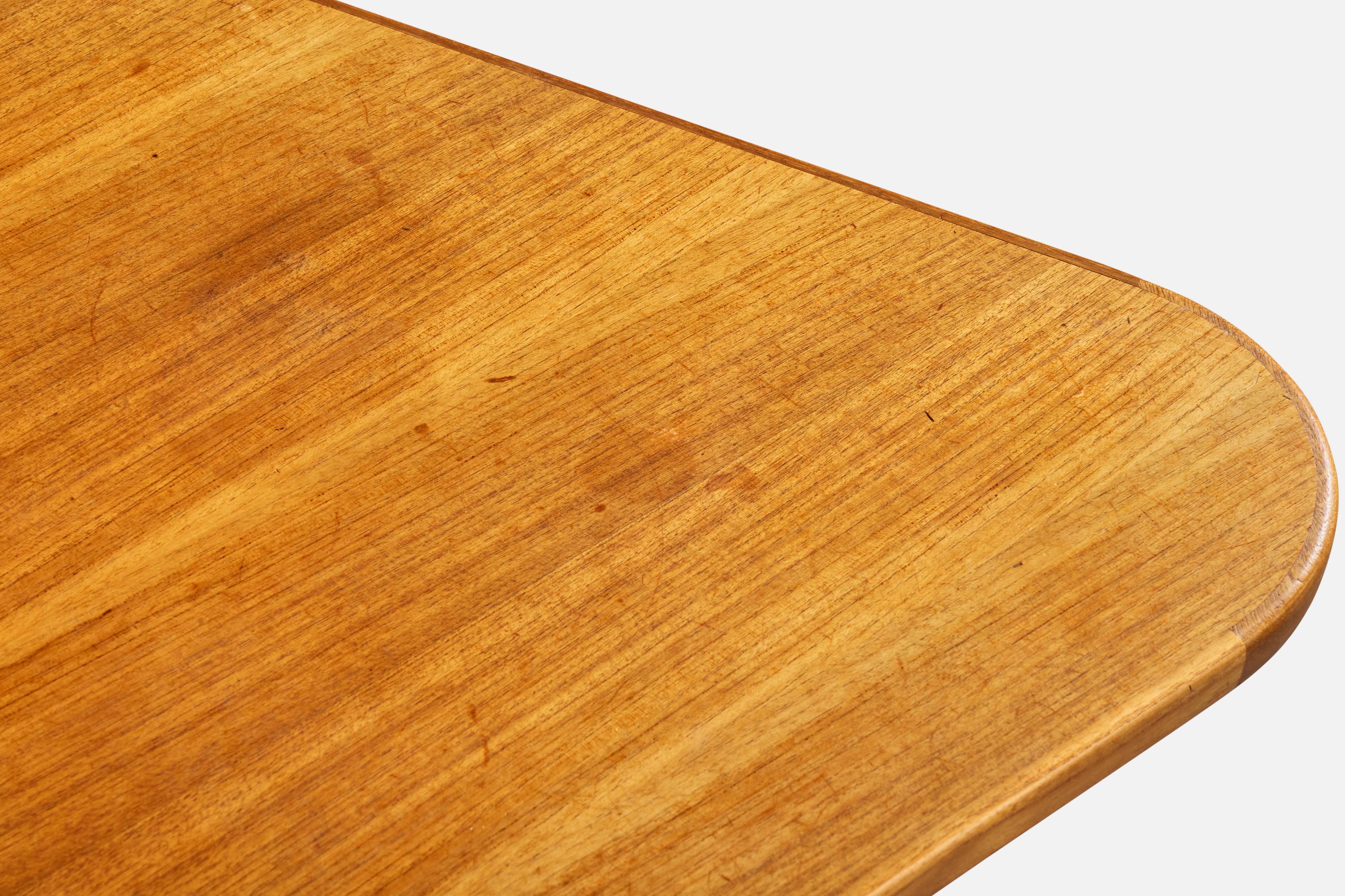 Chêne Yngve Ekström, Coffee Table, Teak, Oak, Sweden, 1960s en vente