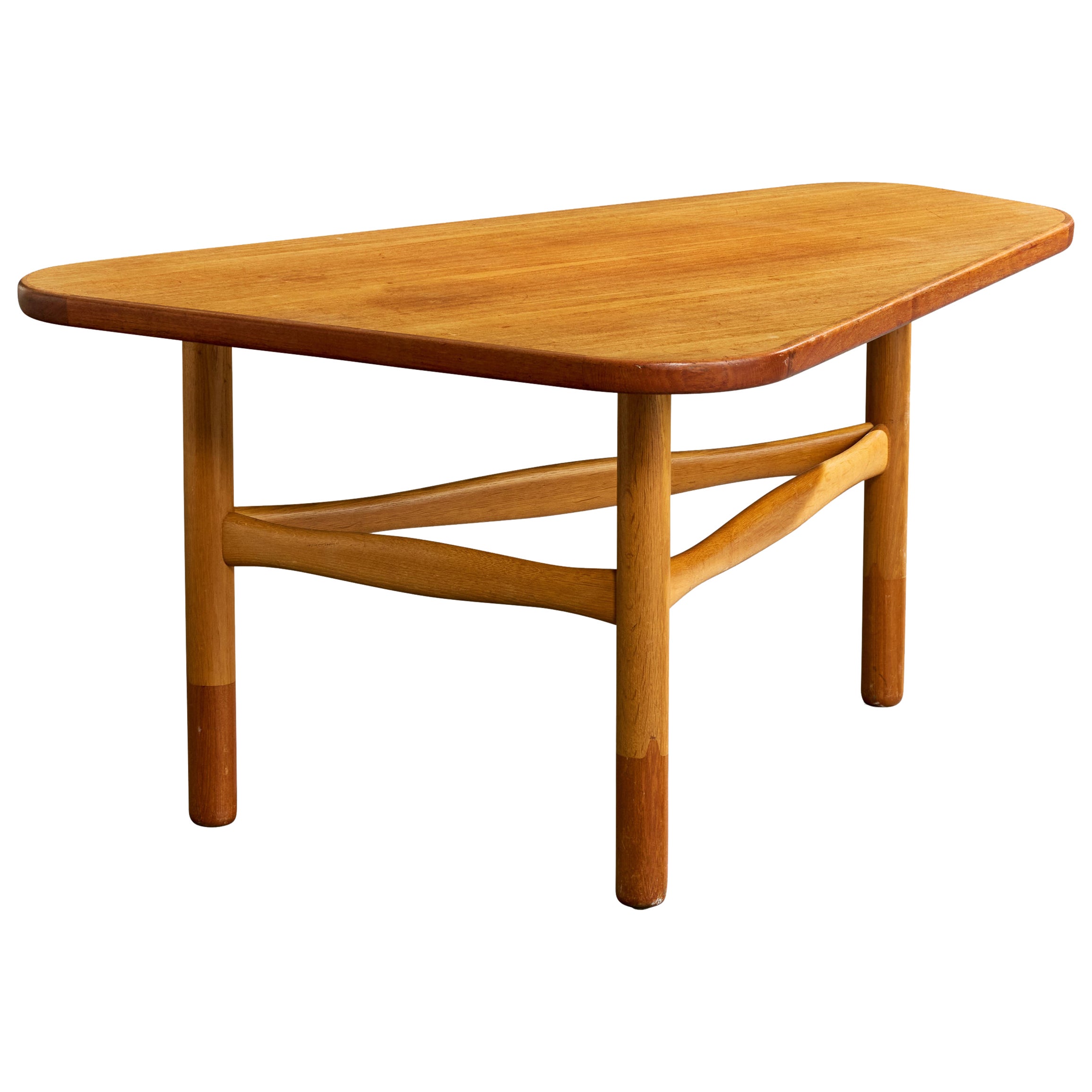 Yngve Ekström, Coffee Table, Teak, Oak, Sweden, 1960s