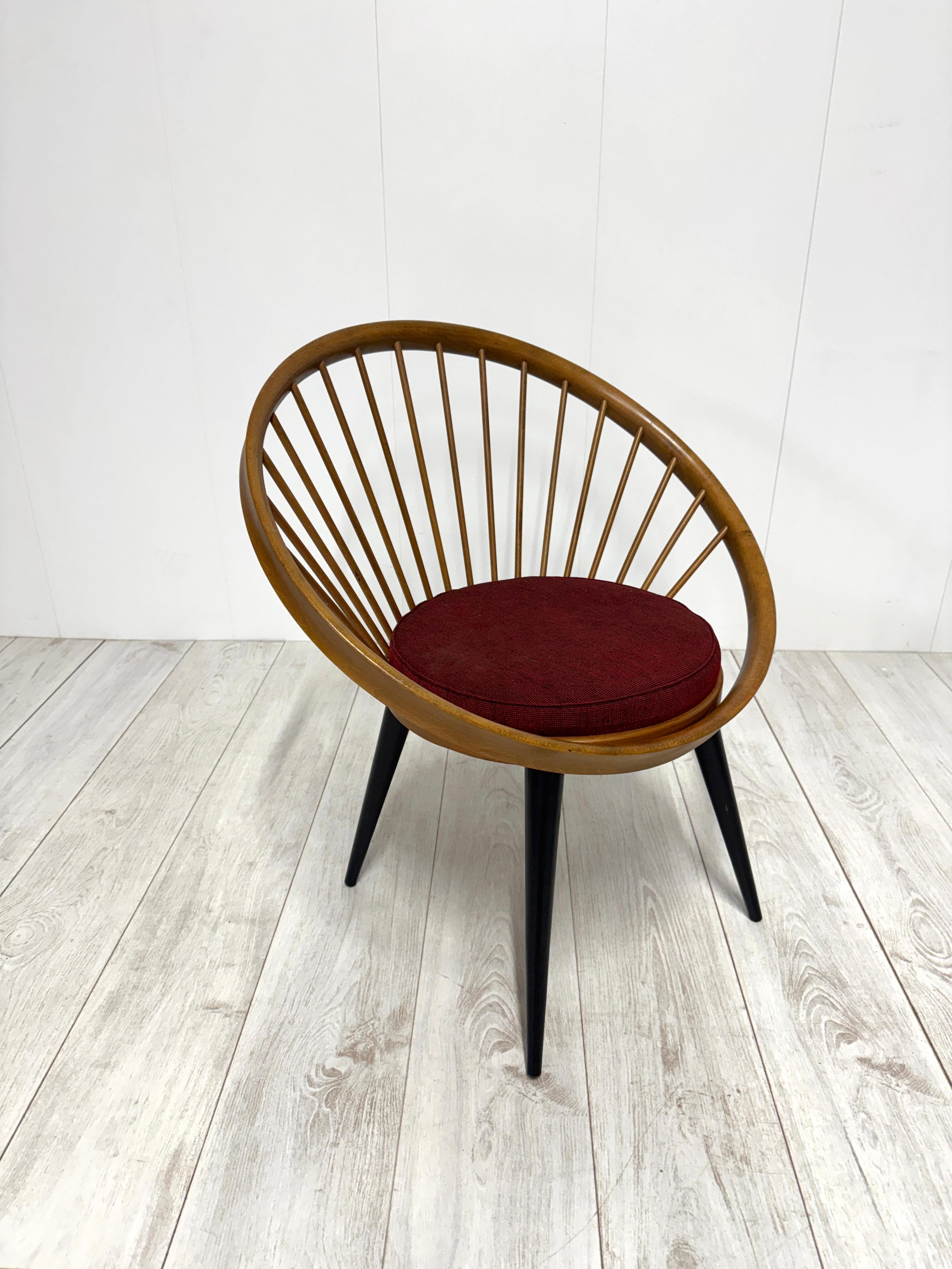 Mid-20th Century Yngve Ekstrom, Pair of armchairs mod. Circle Chair, 1950s For Sale