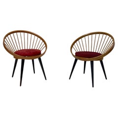 Yngve Ekstrom, Coppia di poltrone mod. Circle Chair, anni '50