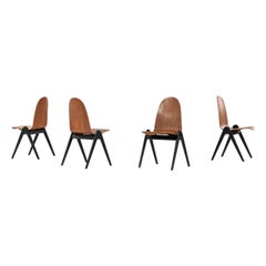 Yngve Ekström Dining Chairs Model Knockdown Produced in Sweden
