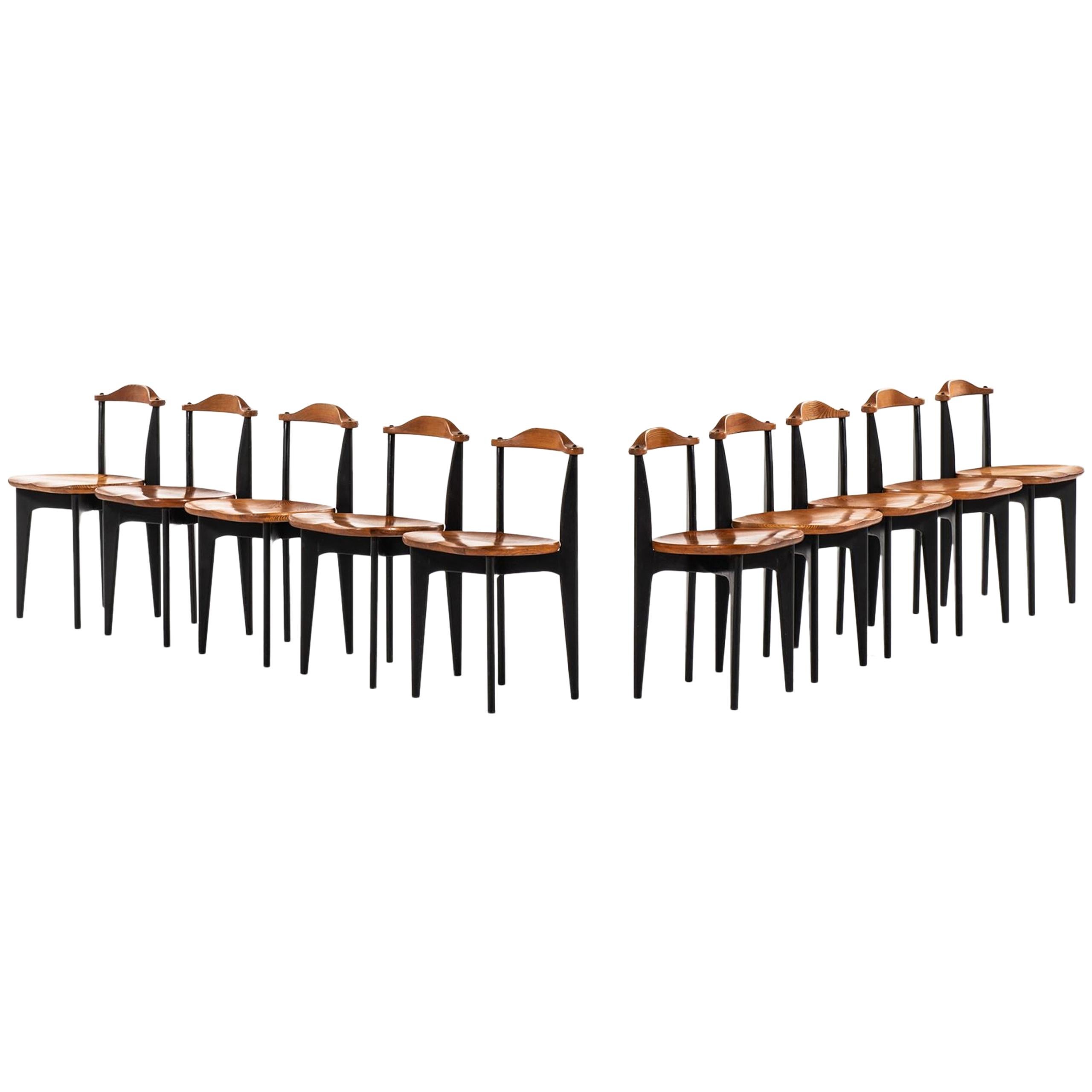 Yngve Ekström Dining Chairs Model Thema Produced by Swedese in Sweden