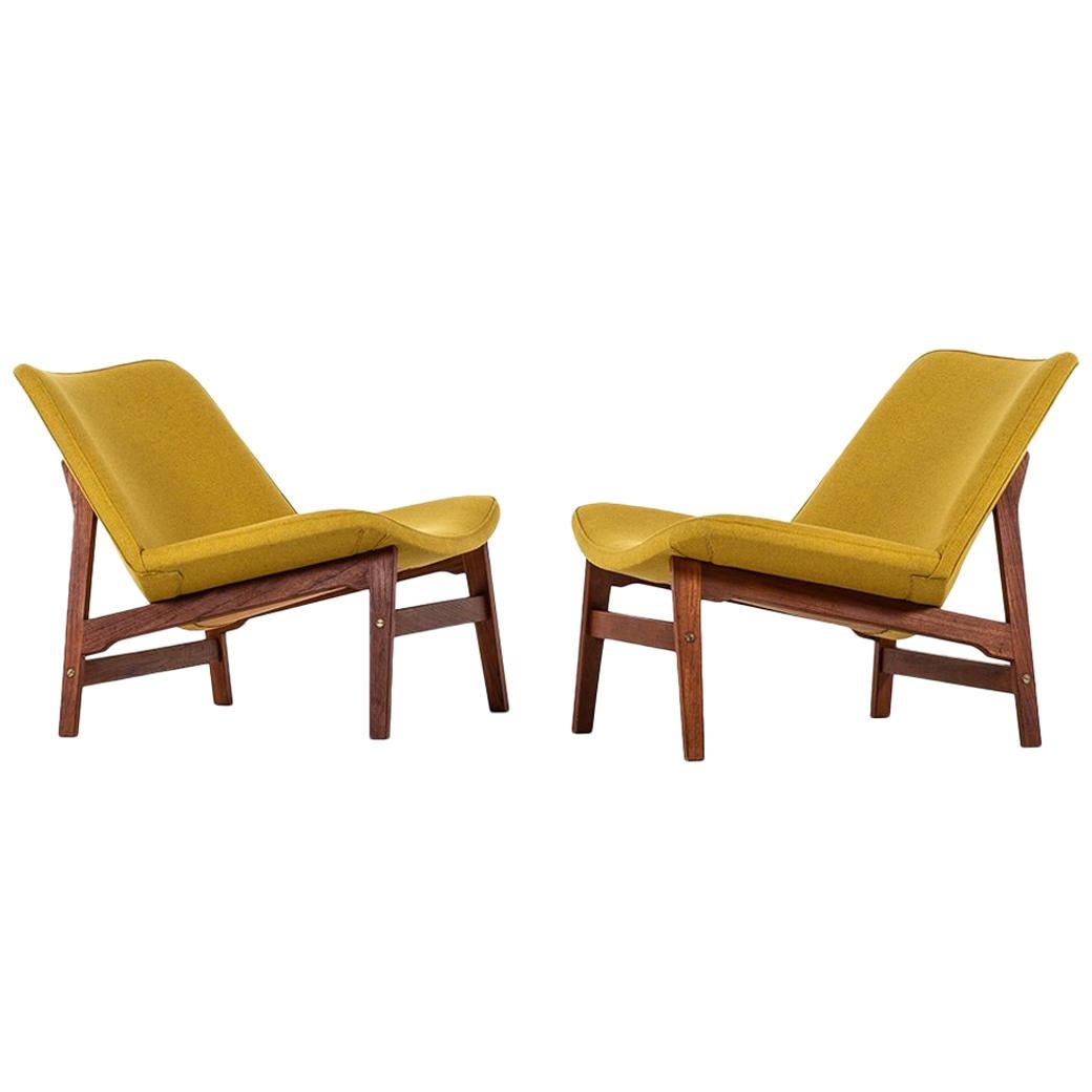 Yngve Ekström Easy Chairs by Ese-Möbler in Sweden For Sale