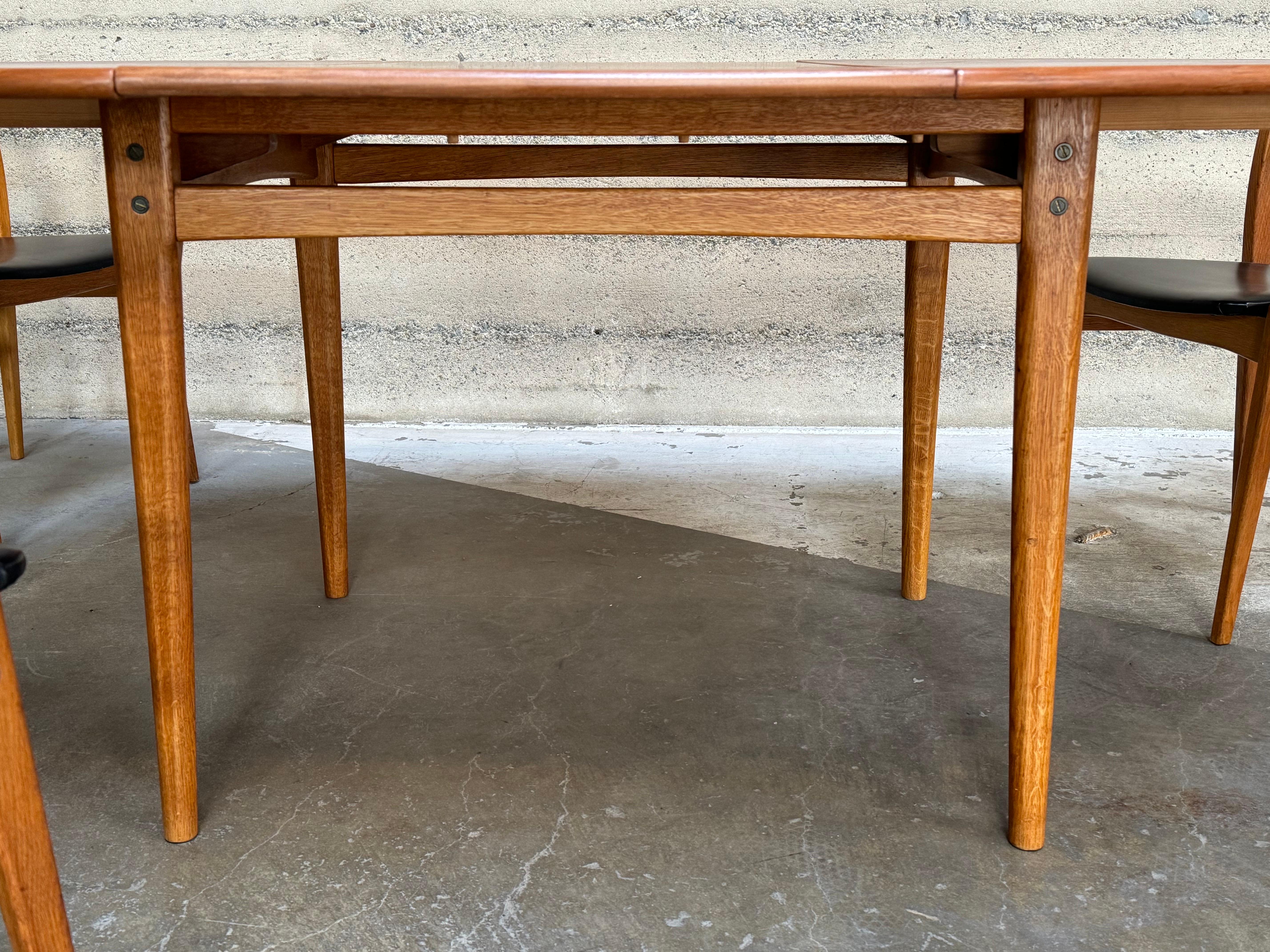 Hand-Crafted Yngve Ekstrom for Dux Dining Set in Teak and Oak   For Sale