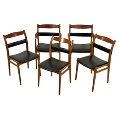 French Art Deco Dining Chairs Black Wood Frame and Black and -  Norway