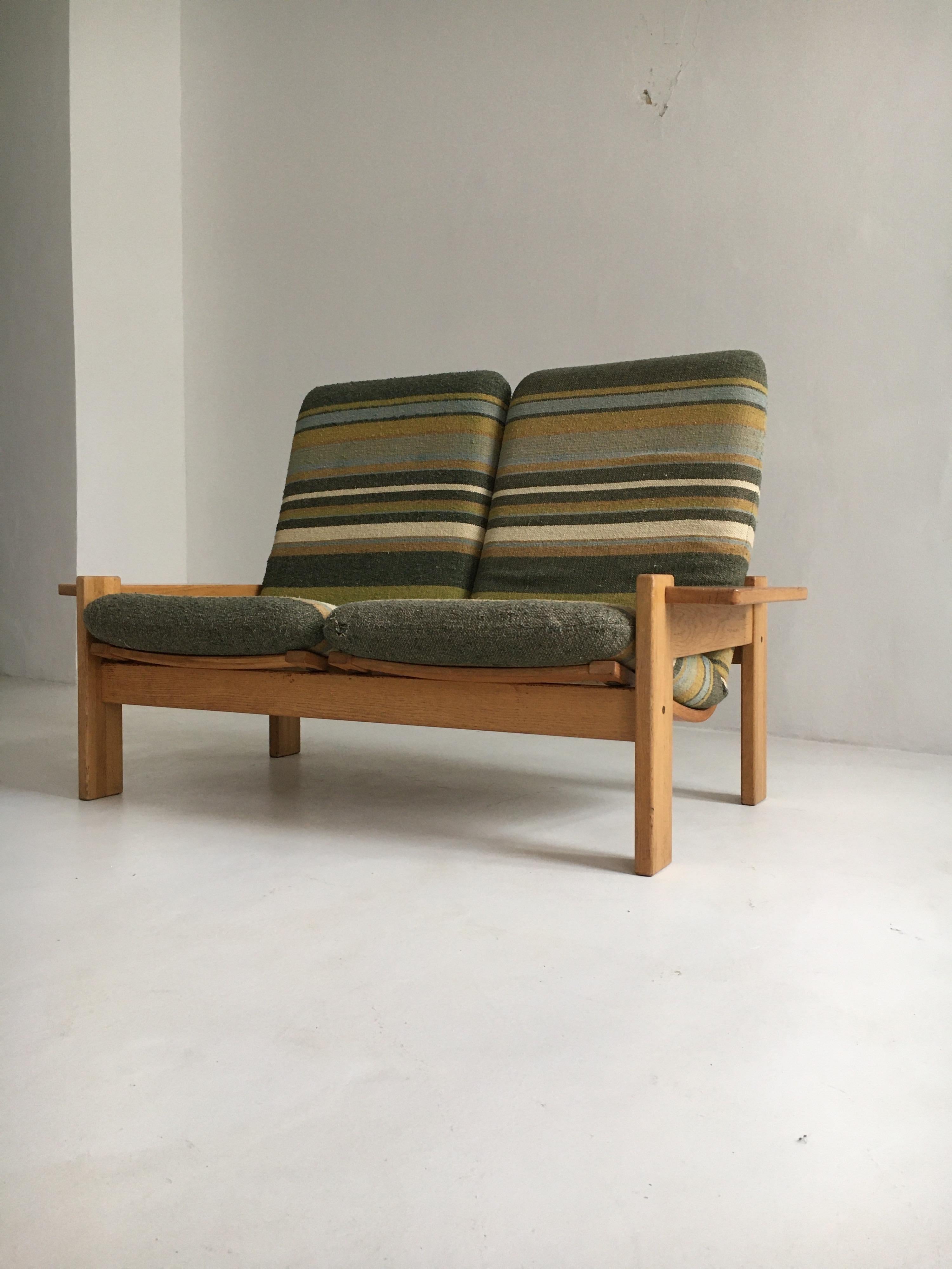 Mid-Century Modern Yngve Ekstrom for Swedese Møbler Two-Seat Sofa Loveseat For Sale