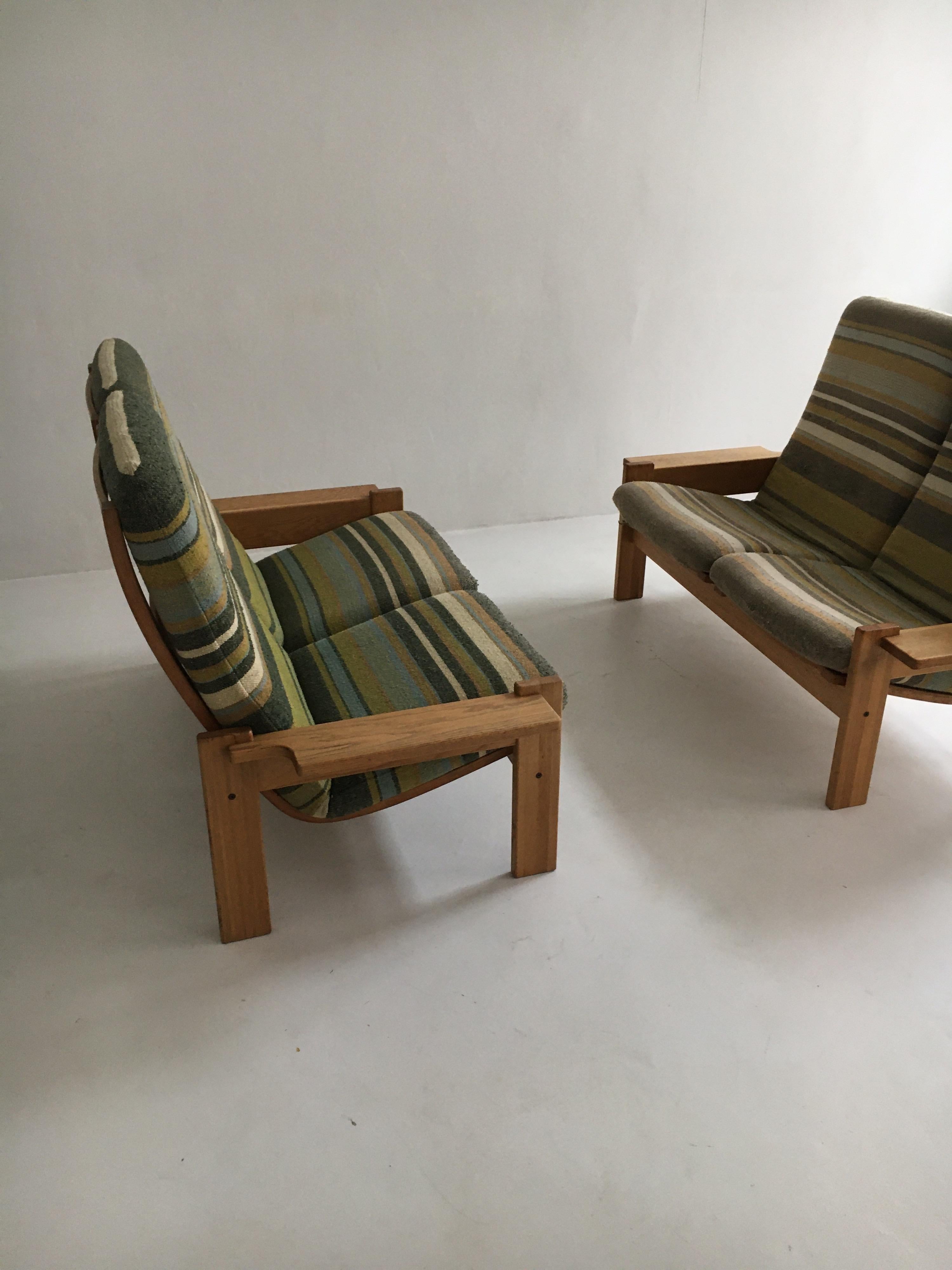 Yngve Ekstrom for Swedese Møbler Two-Seat Sofas Loveseats a Pair For Sale 3