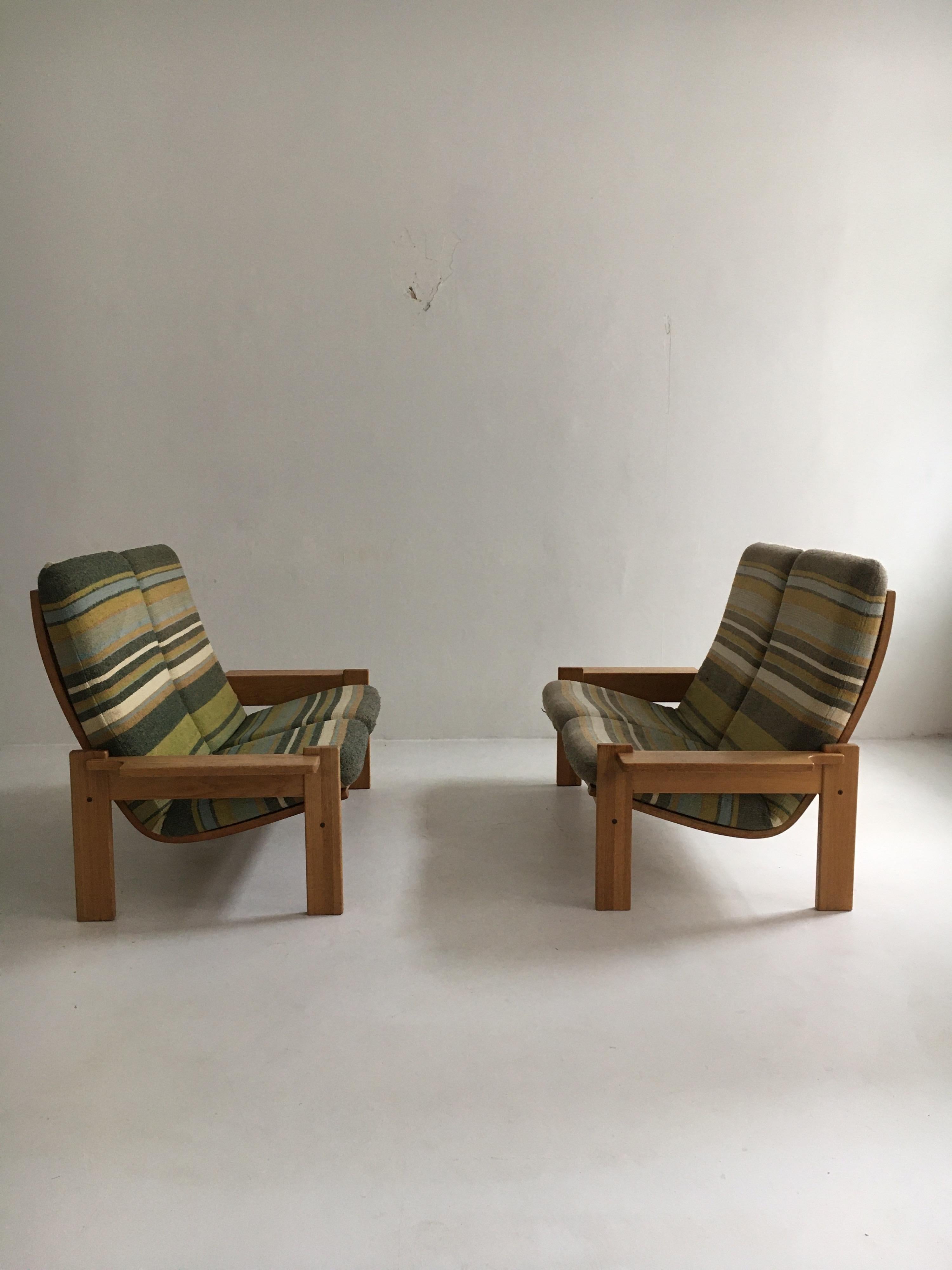 Yngve Ekstrom for Swedese Møbler Two-Seat Sofas Loveseats a Pair For Sale 2